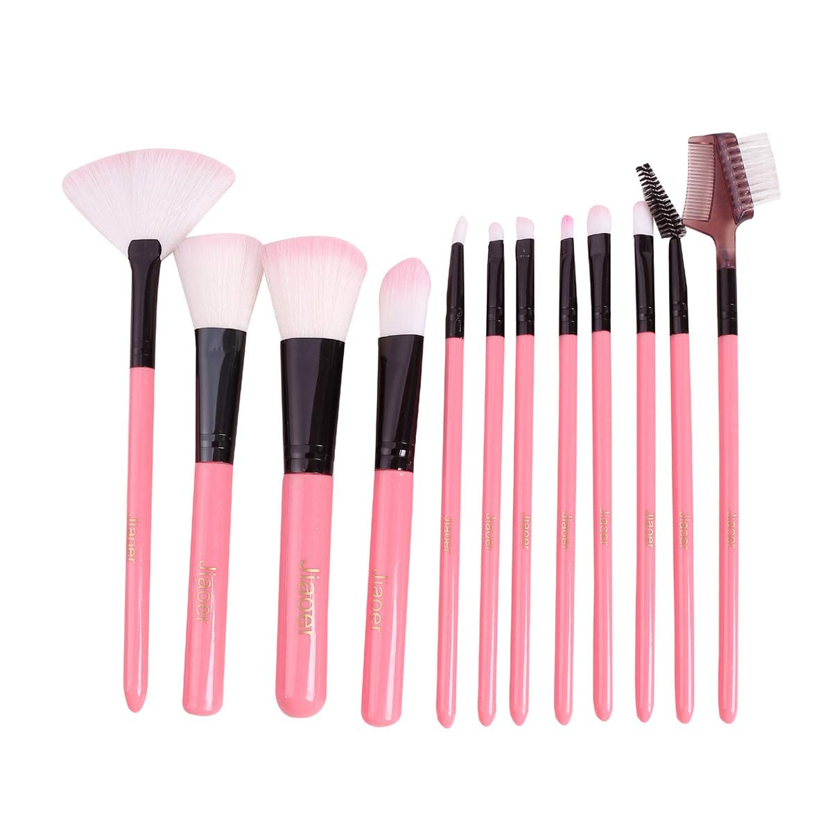 TYAGIRL 12-Piece Professional Makeup Brush Set - Foundation, Concealer & Blending Brushes (Pink) - Perfect for Makeup Artists & Beauty Enthusiasts - Ideal for Contouring, Highlighting & Flawless Makeup Application