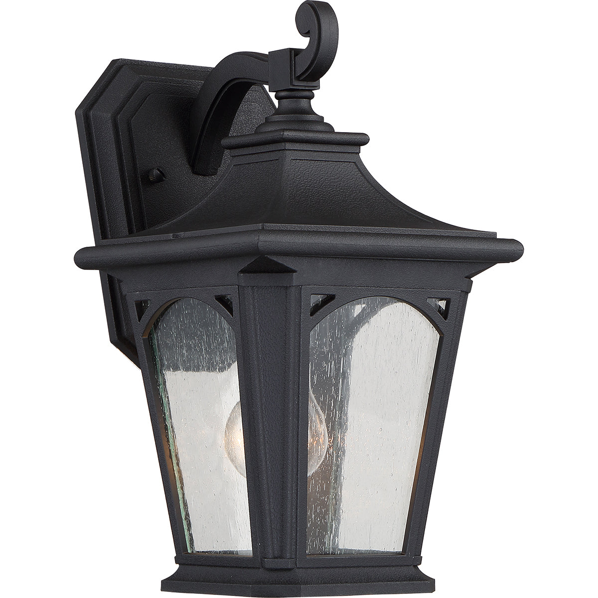 Bedford Small/Medium/Large Wall Lantern with Mystic Black Finish - Outdoor Lighting for Porch, Patio, and Garden Decor