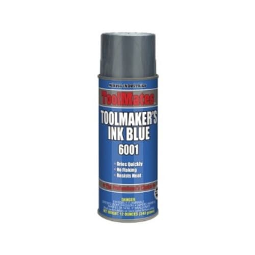Aervoe 6001 12 oz. Blue Toolmaker's Ink - High-Quality Layout Dye for Metal Marking & Machining - Perfect for Precision Engineering, Automotive Repair & DIY Metalworking Projects