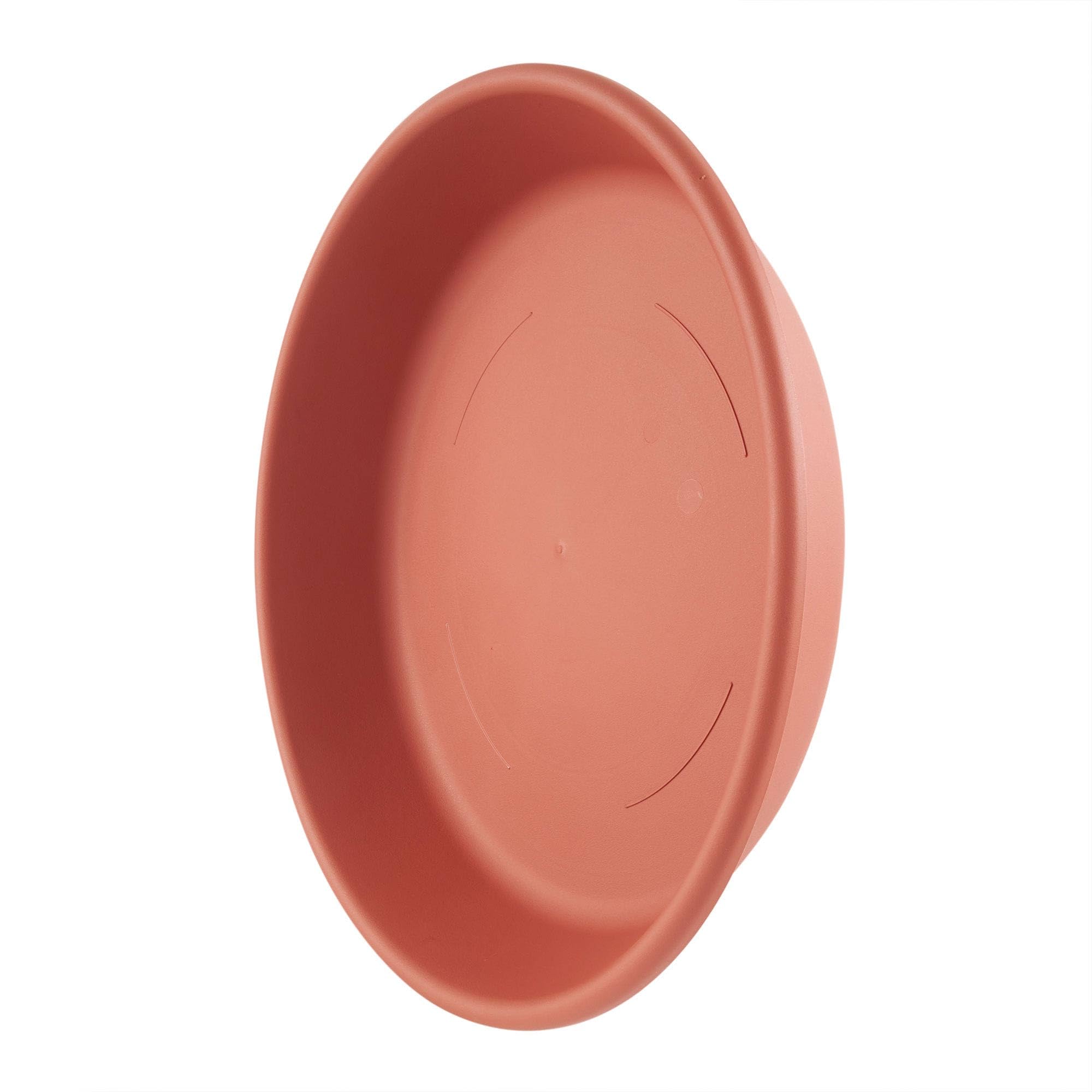 HC Companies Classic 17.63 Inch Round Plastic Flower Pot with Deep Saucer - 12 Pack Terracotta Planter for Indoor/Outdoor Plants - Perfect for Home Garden, Patio Decor, and Nursery Use