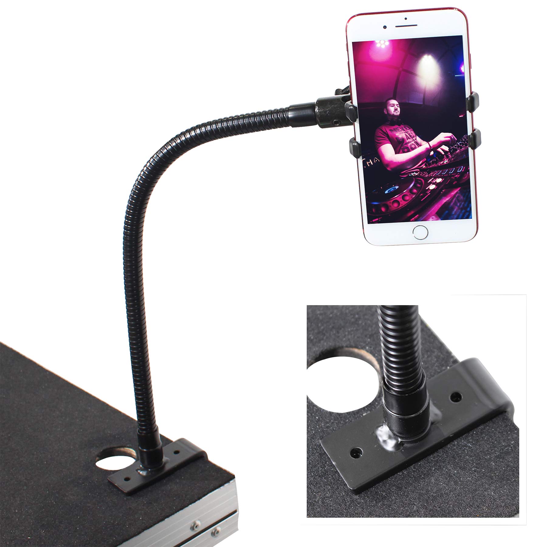 Prox X-MOBICP18 Mobi Buddy Hands Free Phone Clip Kit - DJ Smartphone Mount, Selfie Stick, Table Stand & Tripod Clamp with Case for Vlogging, Live Streaming & Content Creation