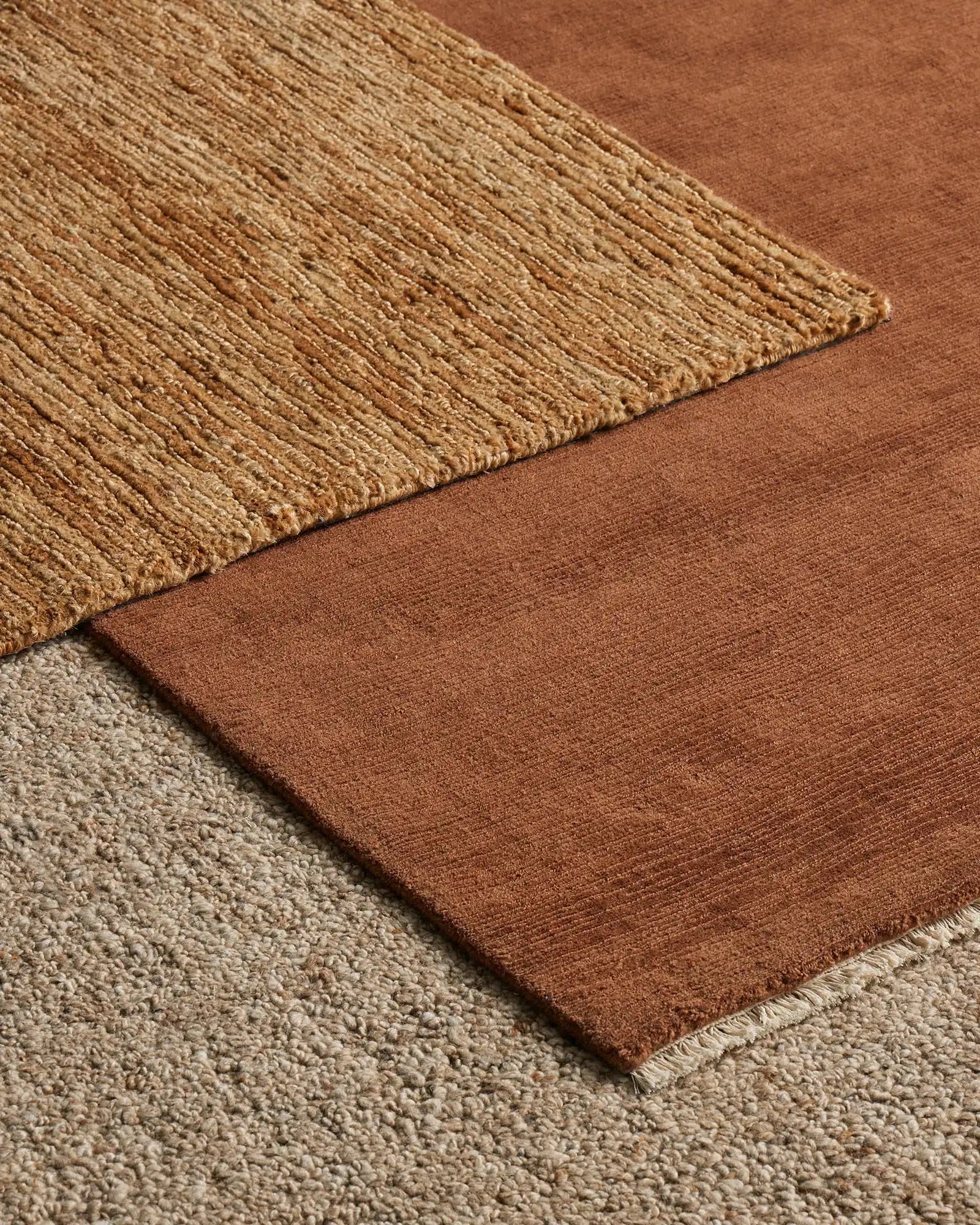 Alessandre Clay Rug - Handmade Boho Chic Area Rug for Living Room, Bedroom & Nursery - Soft & Durable Natural Fiber Floor Decor
