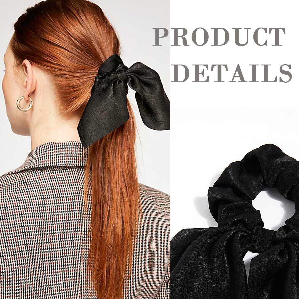 14 PCS Silk Bunny Ears Hair Scrunchies for Women - Hair Ties & Ponytail Holders for Daily Use