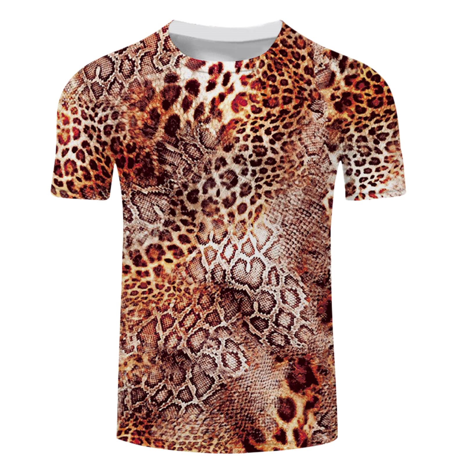 Men's 3D Digital Printed Loose Fit Street Fashion T-Shirts - Trendy Short Sleeve Casual Dress Shirts for Everyday Wear & Urban Outfits