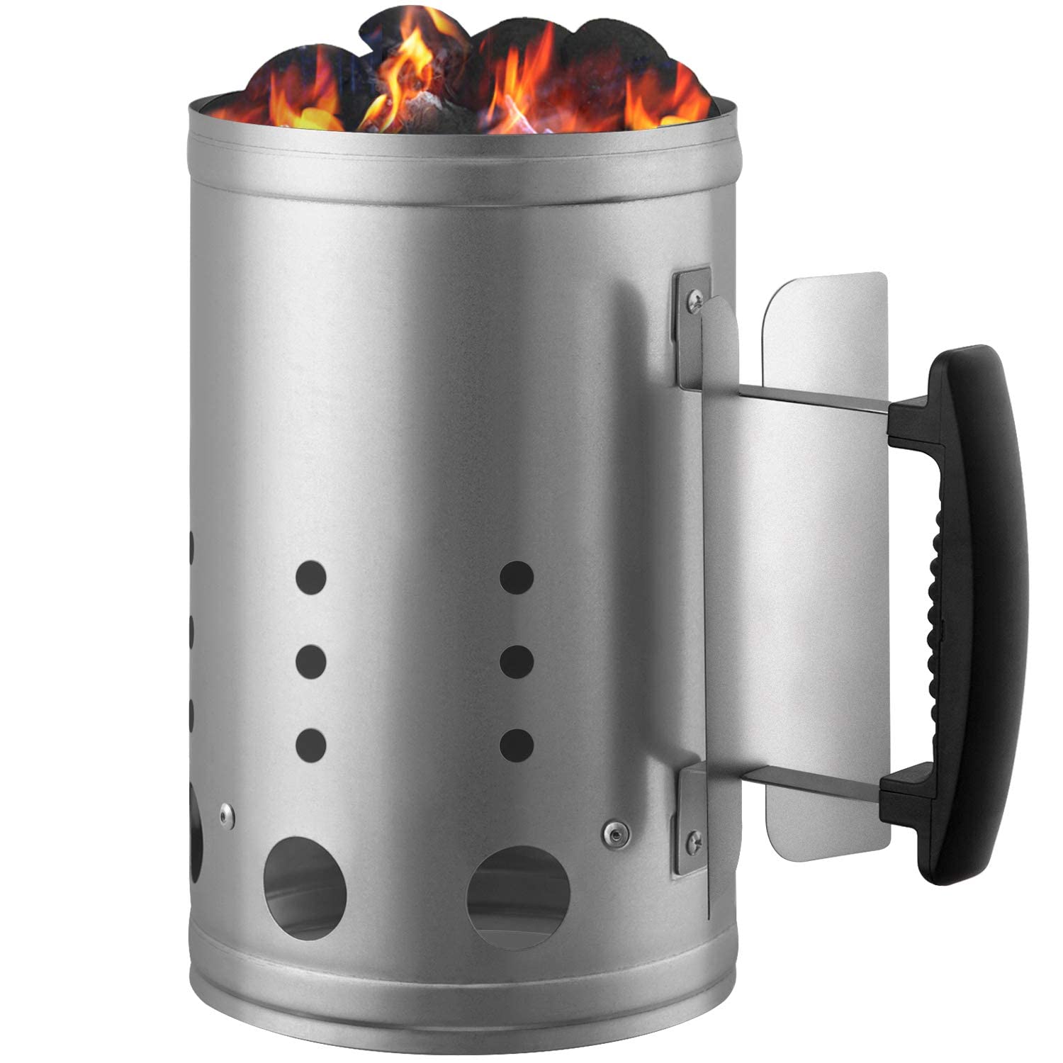 Premium Charcoal Chimney Starter for BBQ Grill - Fast & Safe Fire Starter for Charcoal Briquettes | Perfect for Outdoor Cooking, Camping, Backyard Grilling & Tailgating Accessories