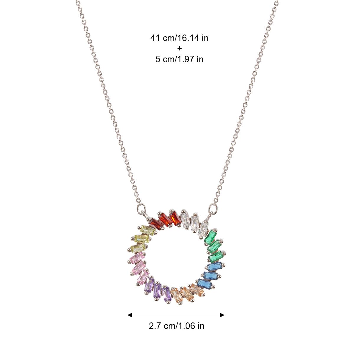 Elegant Mecool Long Sweater Pendant Necklace - Titanium Steel Chain with Sparkling Created Crystals Jewelry for Women | Perfect for Layering, Office Wear & Special Occasions