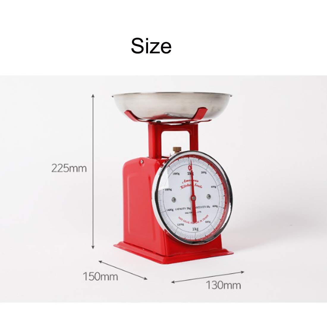 Doulton Stainless Steel Digital Kitchen Scale for Food - 500g/0.1oz Precision, Red | Perfect for Baking, Coffee Brewing & Meal Prep
