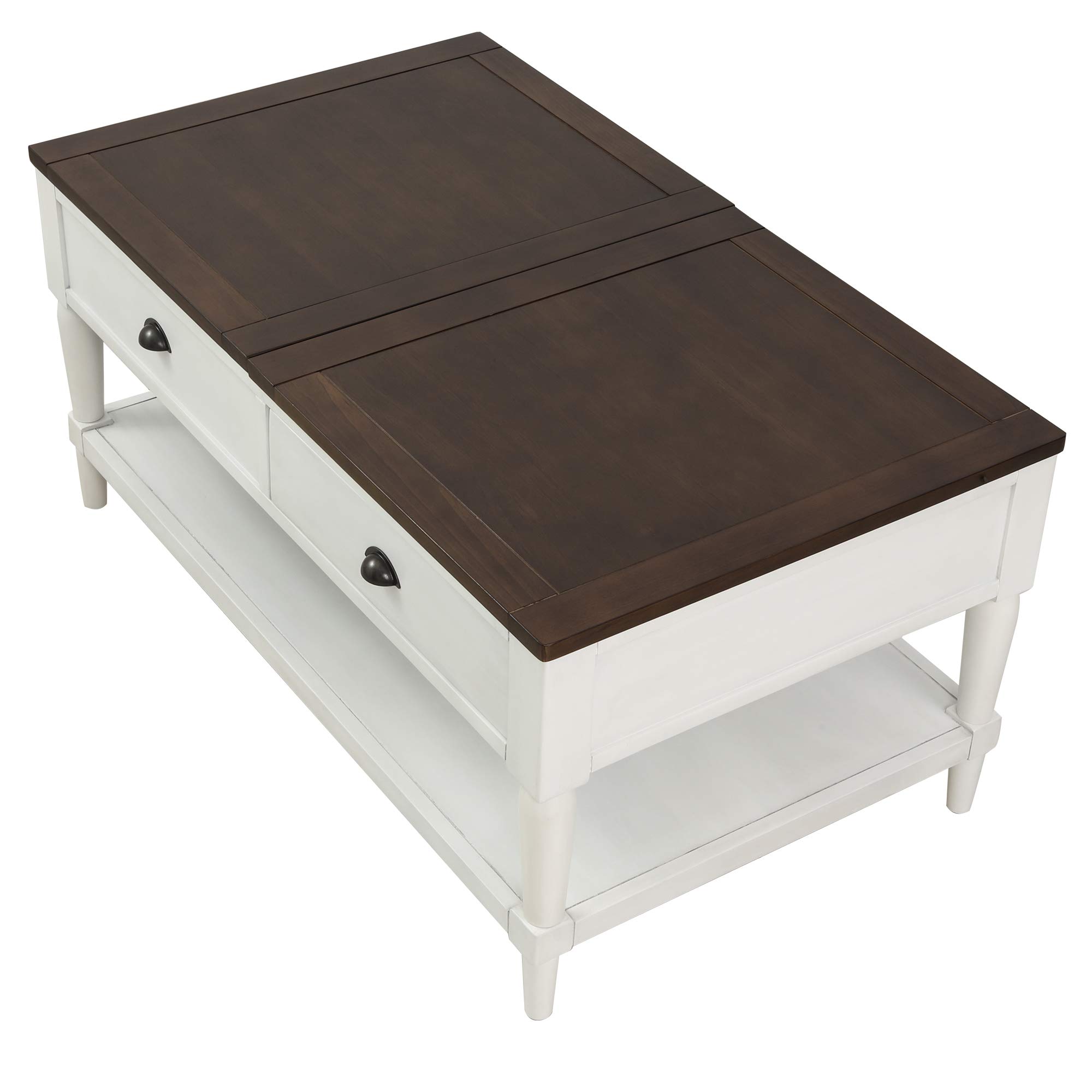 Modern Lift Top Coffee Table with Hidden Storage - Wooden Living Room Table with Drawer & Shelf for Home, Office & Reception Areas (Beige) - Perfect for Small Spaces, TV Rooms & Guest Lounges