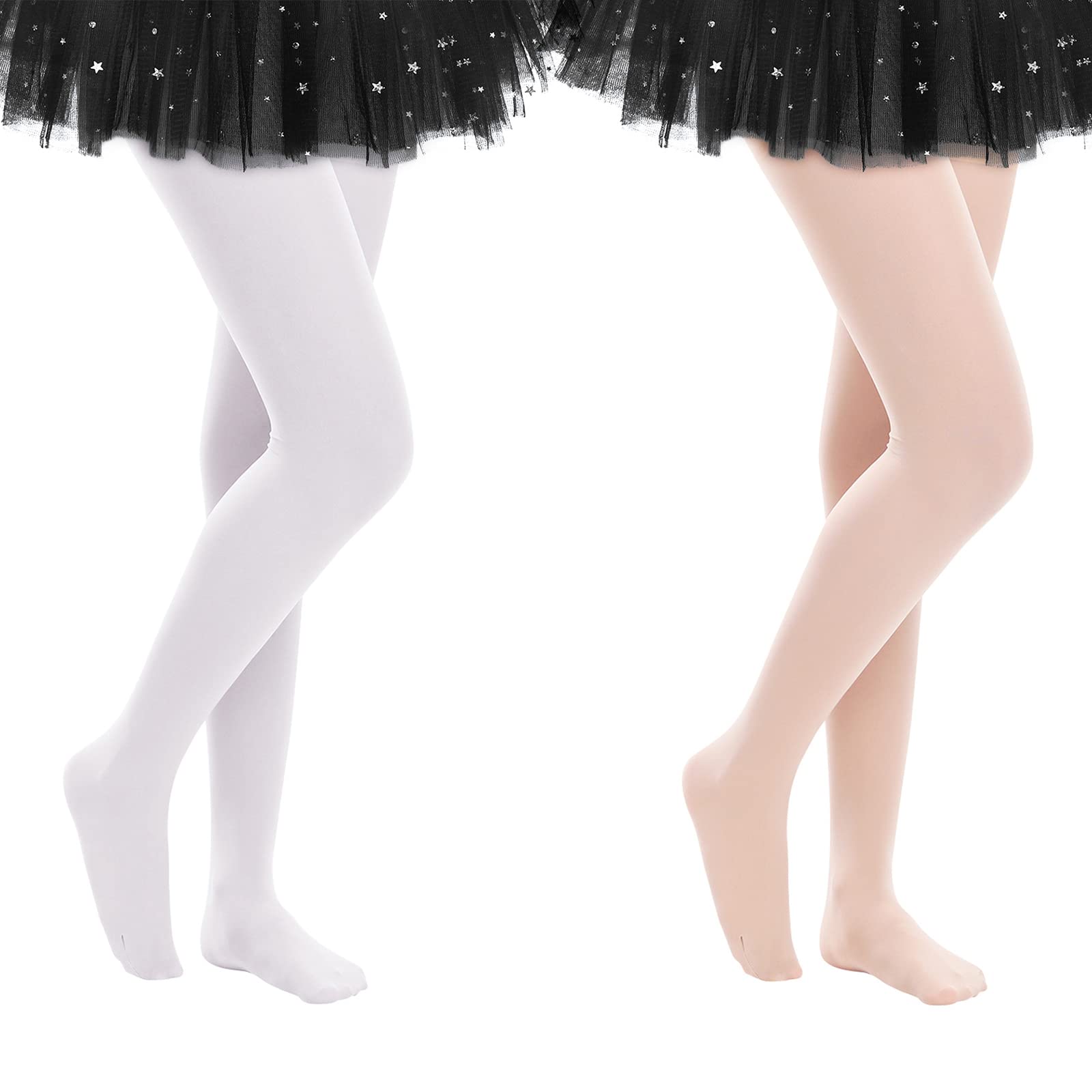 American Trends Baby Girls Dance Tights - Toddler Footed Ballet Tights & Stockings for Ballet Class, Dance Recitals & Special Occasions