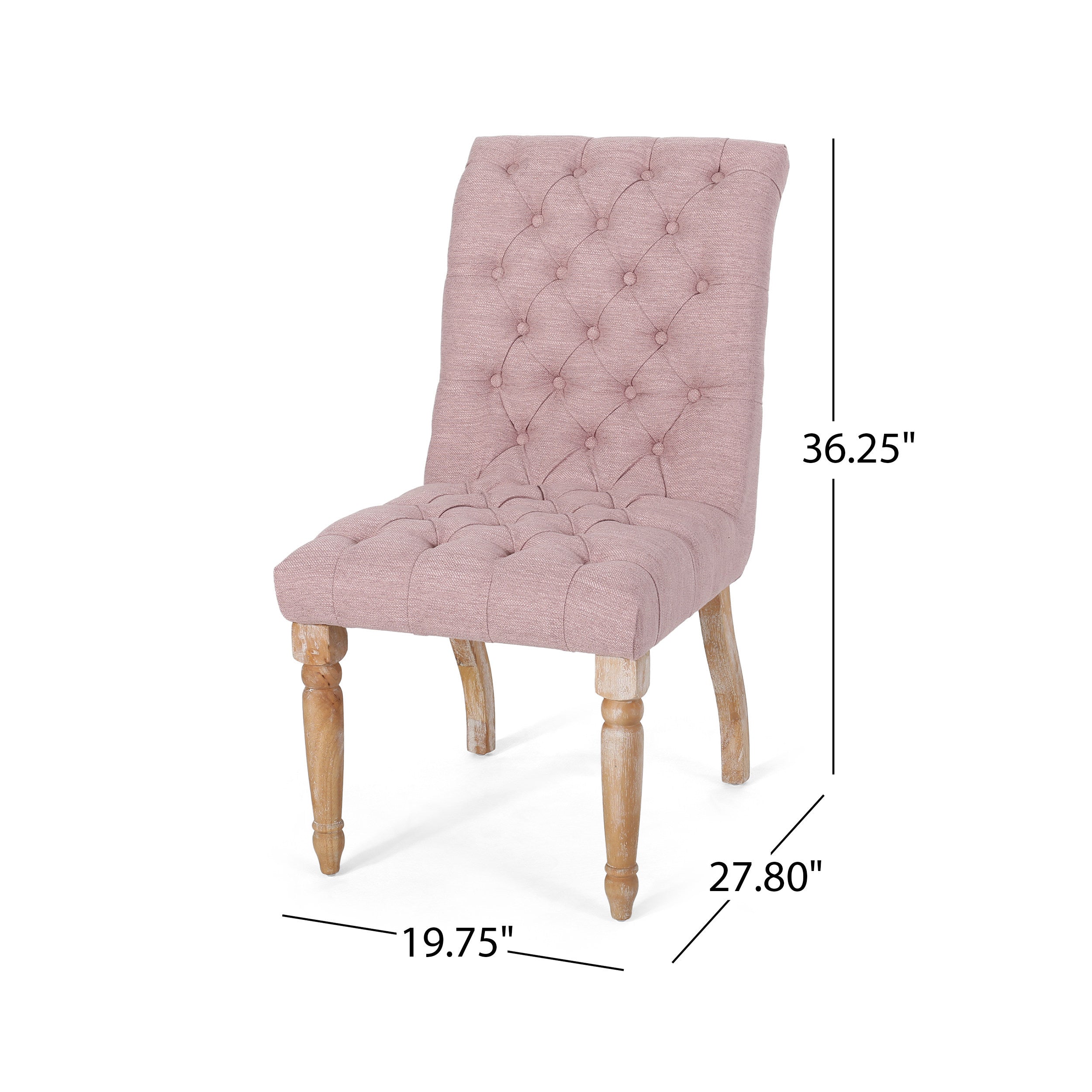 Modern Accent Chairs Set of 2 - Mid Century Style Upholstered Armchairs for Living Room, Lounge & Office - Comfortable Fabric Dining Chairs with Wooden Legs (Beige)