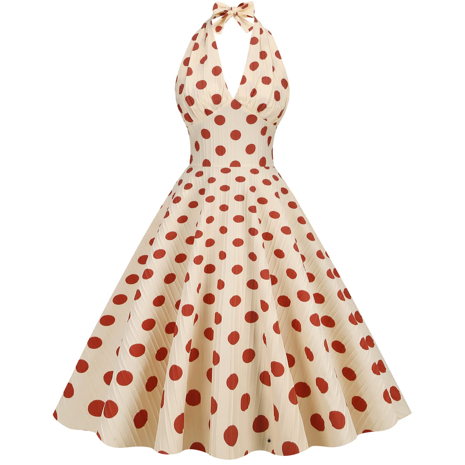 1950s Vintage Pink Plaid Dress for Women - Retro 50s Pin Up Gingham Dress, Rockabilly Checkered Swing Dress - Perfect for Themed Parties, Cosplay & Vintage Fashion