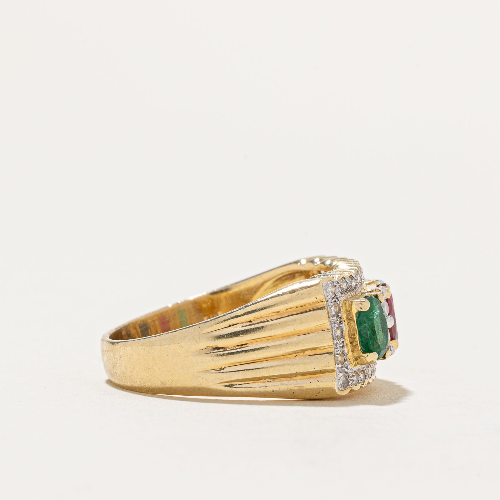 1.20ctw Multi Gemstone & Diamond Ring with 0.30ctw Diamonds - Size 8.5 | Elegant Jewelry for Weddings, Anniversaries & Special Occasions