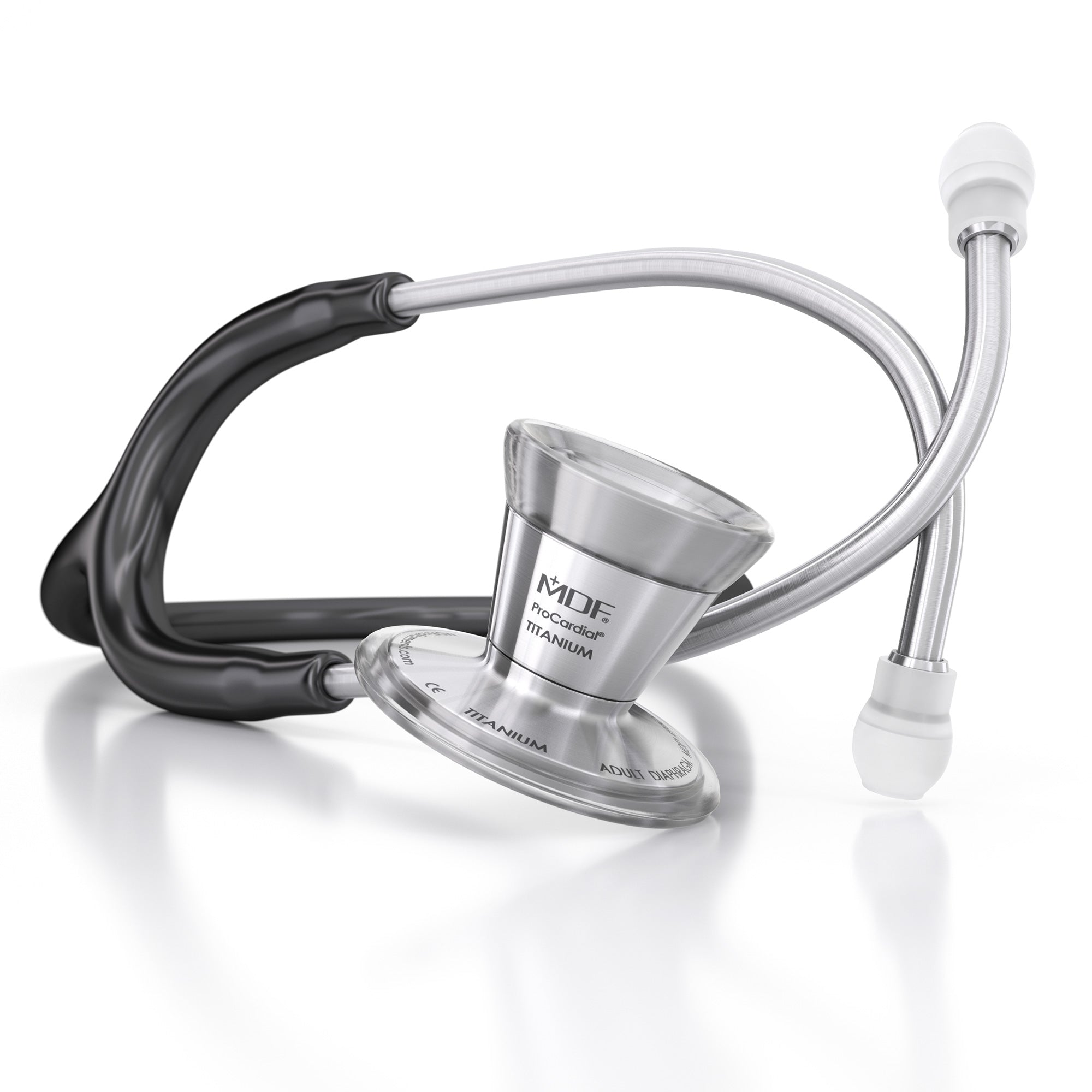 ProCardial® Titanium Cardiology Stethoscope - Premium Black Medical Stethoscope for Doctors, Nurses & Healthcare Professionals - Ideal for Cardiac Exams, Patient Monitoring & Clinical Use