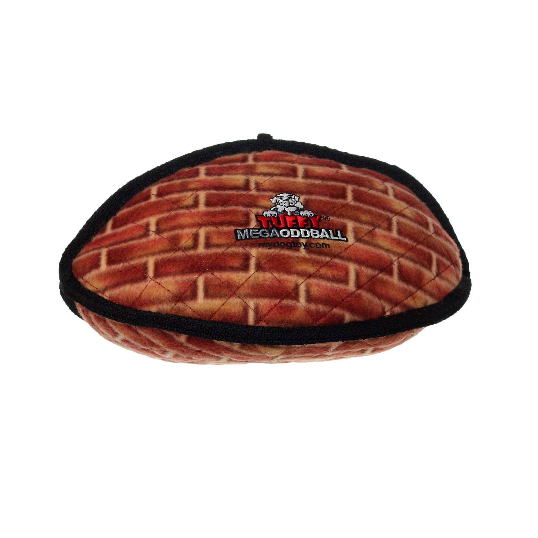 TUFFY - World's Toughest Soft Dog Toy - MEGA Odd Ball - No Squeakers - Multi-Layer Durable Design for Aggressive Chewers - Interactive Play (Tug, Toss & Fetch) - Machine Washable & Floats - Brick 2 Pack - Perfect for Outdoor Play, Beach Trips & Water Fetch Games