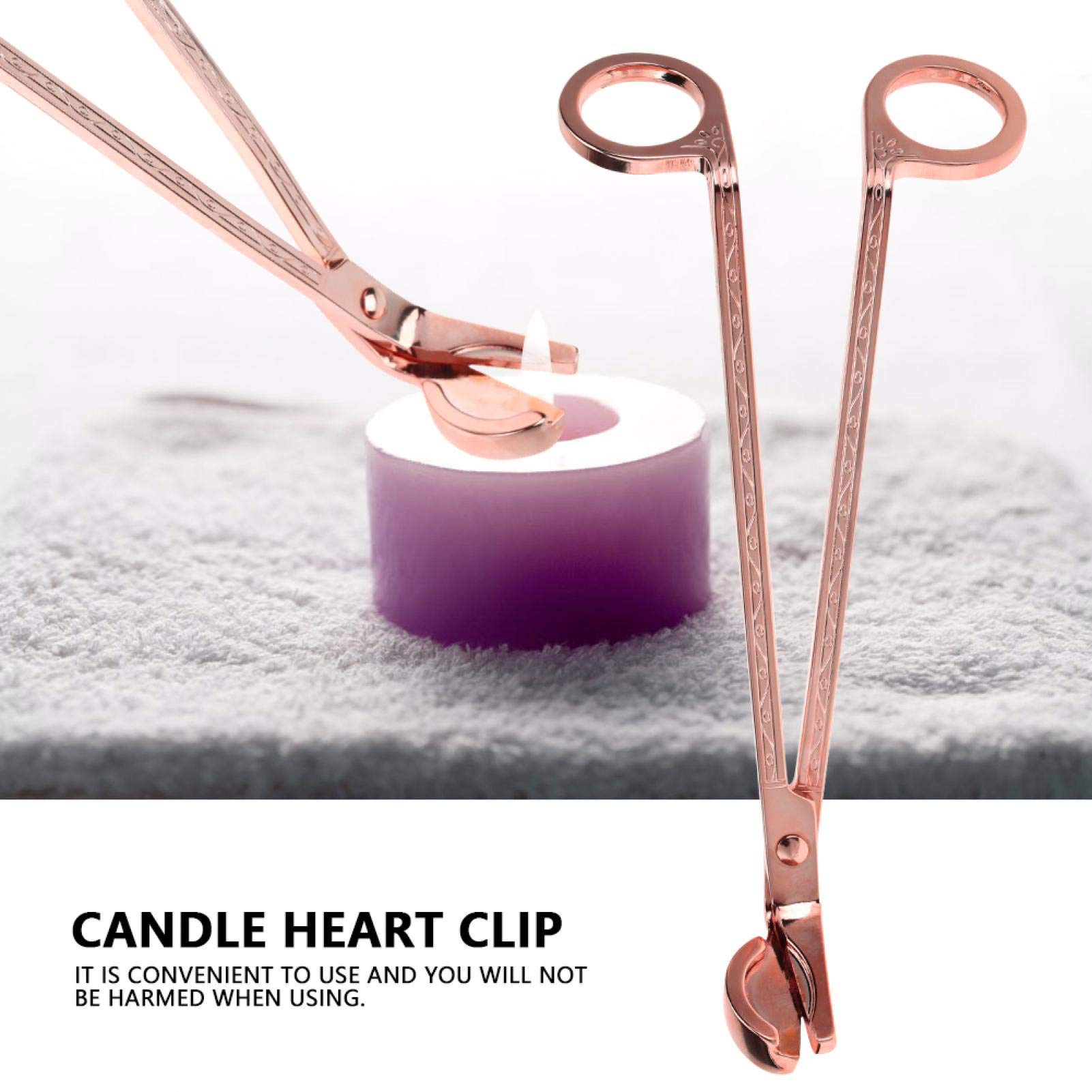 Premium Metallic Candle Wick Trimmer - Stainless Steel Candle Accessories with Ergonomic Handle for Home, Spa & Gift Use (Elegant Pink) - Perfect for Candle Care, Relaxation & Family Gatherings