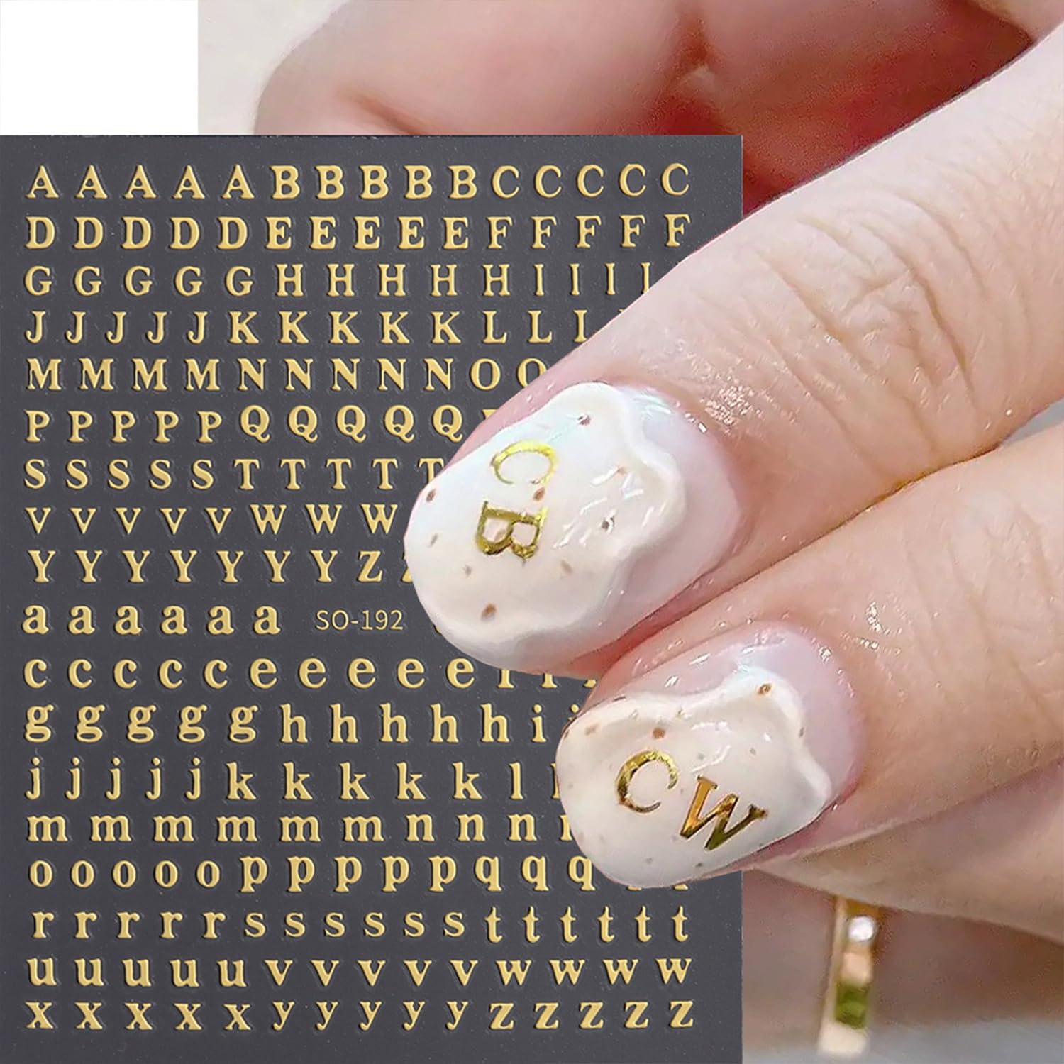 6 Sheets Letter Nail Art Stickers - 3D Self-Adhesive Gold Silver Pink Alphabet A-Z Nail Decals for DIY Manicure | Zodiac & Custom Nail Designs for Women | Perfect for Parties, Weddings, and Special Occasions
