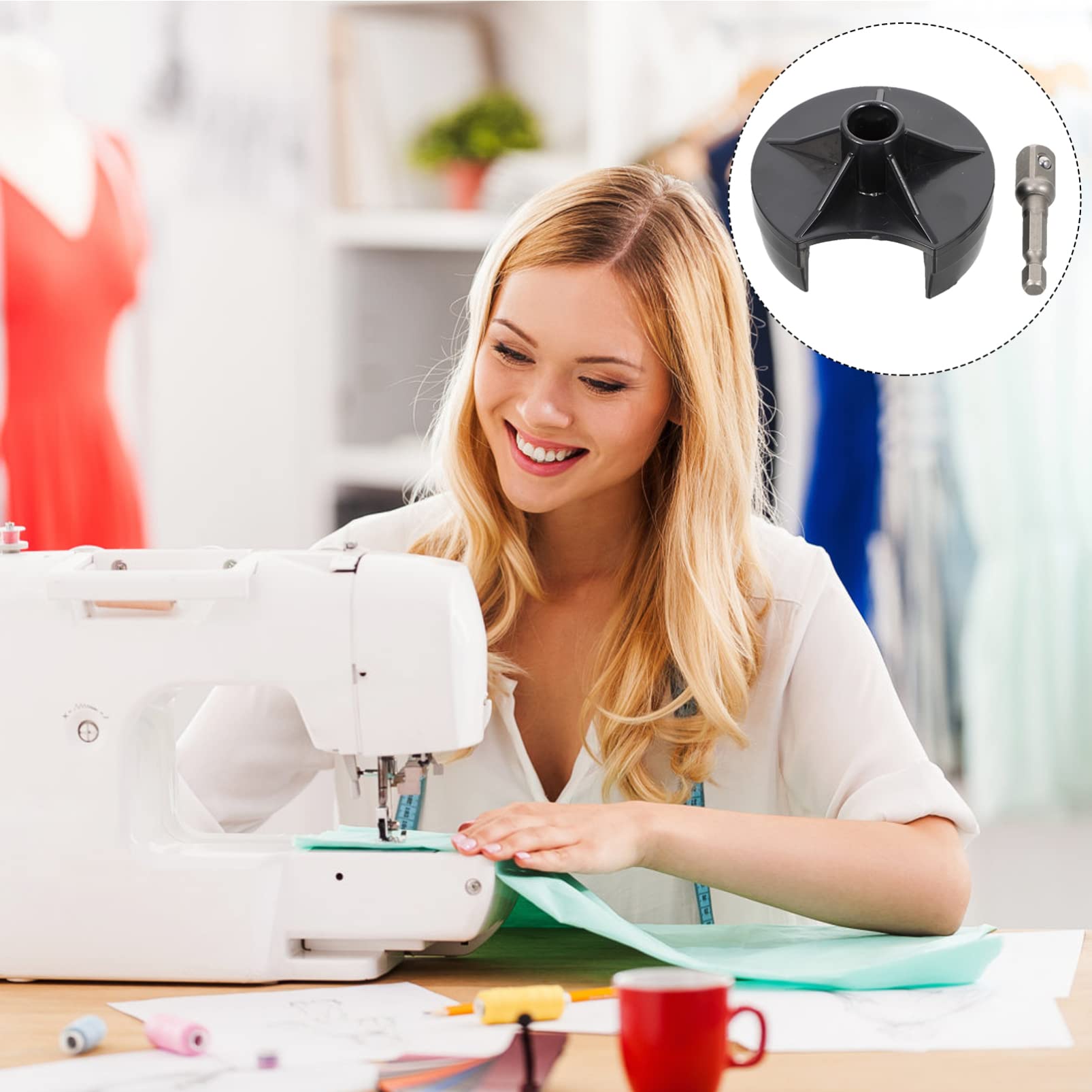 VICASKY Electric Knitting Machine Handle - Power Adapter & Crank Handle for Quick Knitting - ABS Household Knitting Tools Accessories - Perfect for DIY Knitting Projects, Home Crafting, and Machine Knitting Enthusiasts