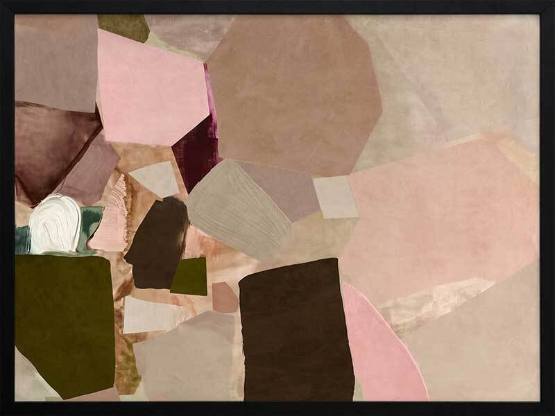 Deconstructed Desert Framed Art Print - Modern Abstract Wall Decor for Living Room, Bedroom & Office