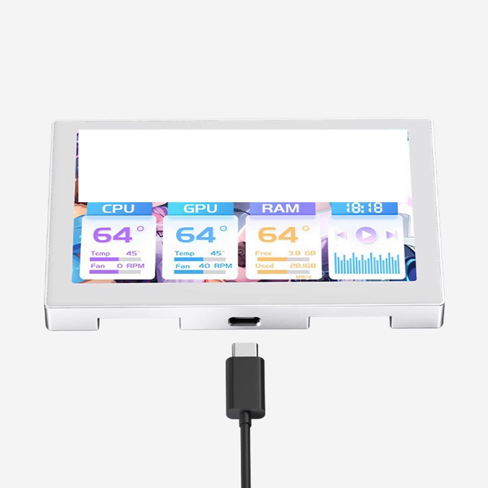 Amangul USB Secondary Screen - Multi-Themed Portable Computer Monitor for Work, Gaming & Productivity | Dual Display for Laptop & Desktop Setup