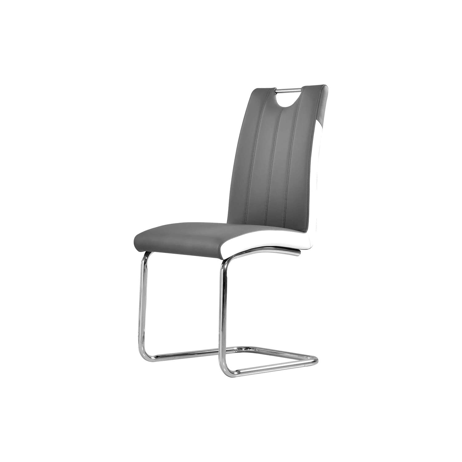 Best Master Furniture Brandon Modern Side Chairs Set of 2 - Grey Accent Dining Chairs for Kitchen, Dining Room & Office | Comfortable Contemporary Seating