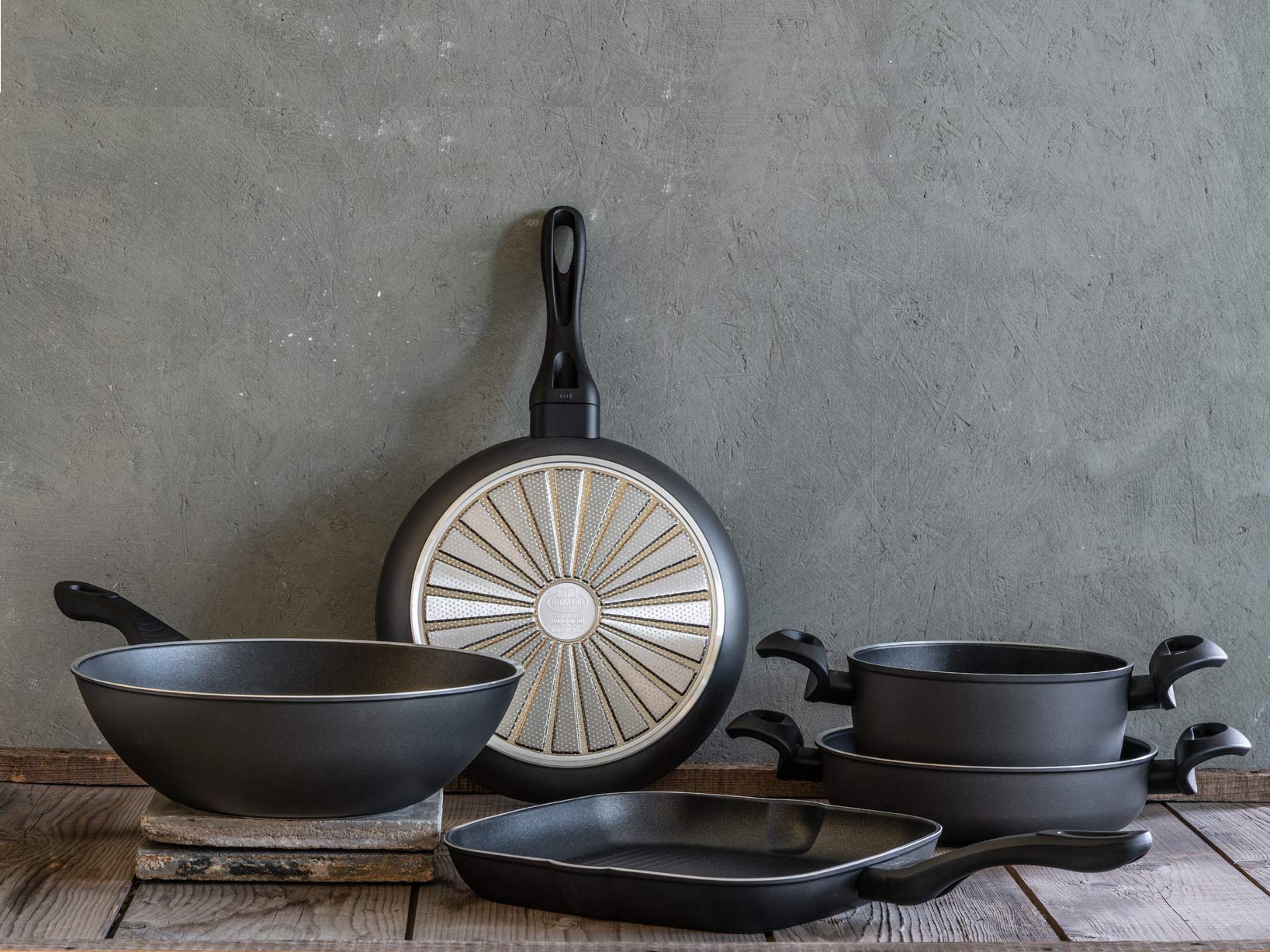 Ballarini 509043 13-Inch Nonstick Induction Wok Pan with Handle, 30cm Aluminum Cookware for Stir-Frying, Sautéing & Deep Frying - Perfect for Asian Cuisine & Home Cooking