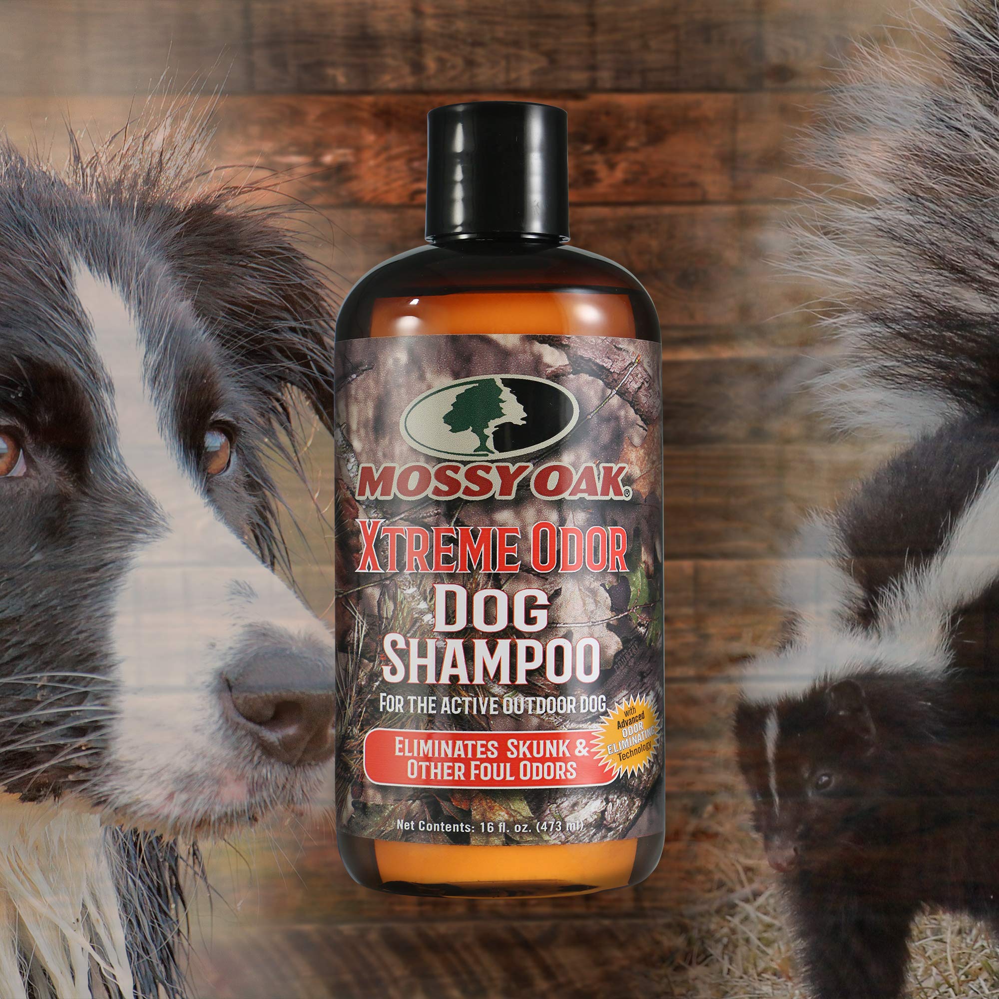 Mossy Oak Xtreme Odor Dog Shampoo 16 oz - Eliminates Strong Pet Odors for Fresh-Smelling Dogs - Perfect for Bathing, Grooming & Outdoor Adventures