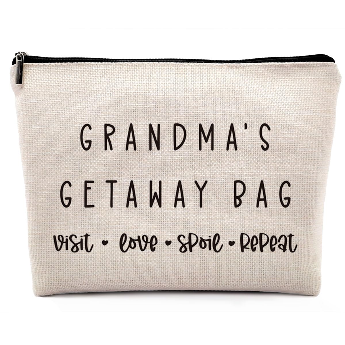 Elegant Makeup Bag for Grandma - Perfect Mothers Day, Birthday & Christmas Gift from Grandkids - Travel Toiletry Cosmetic Purse Organizer for Women - Ideal for Getaway Trips, Spa Days & Daily Use