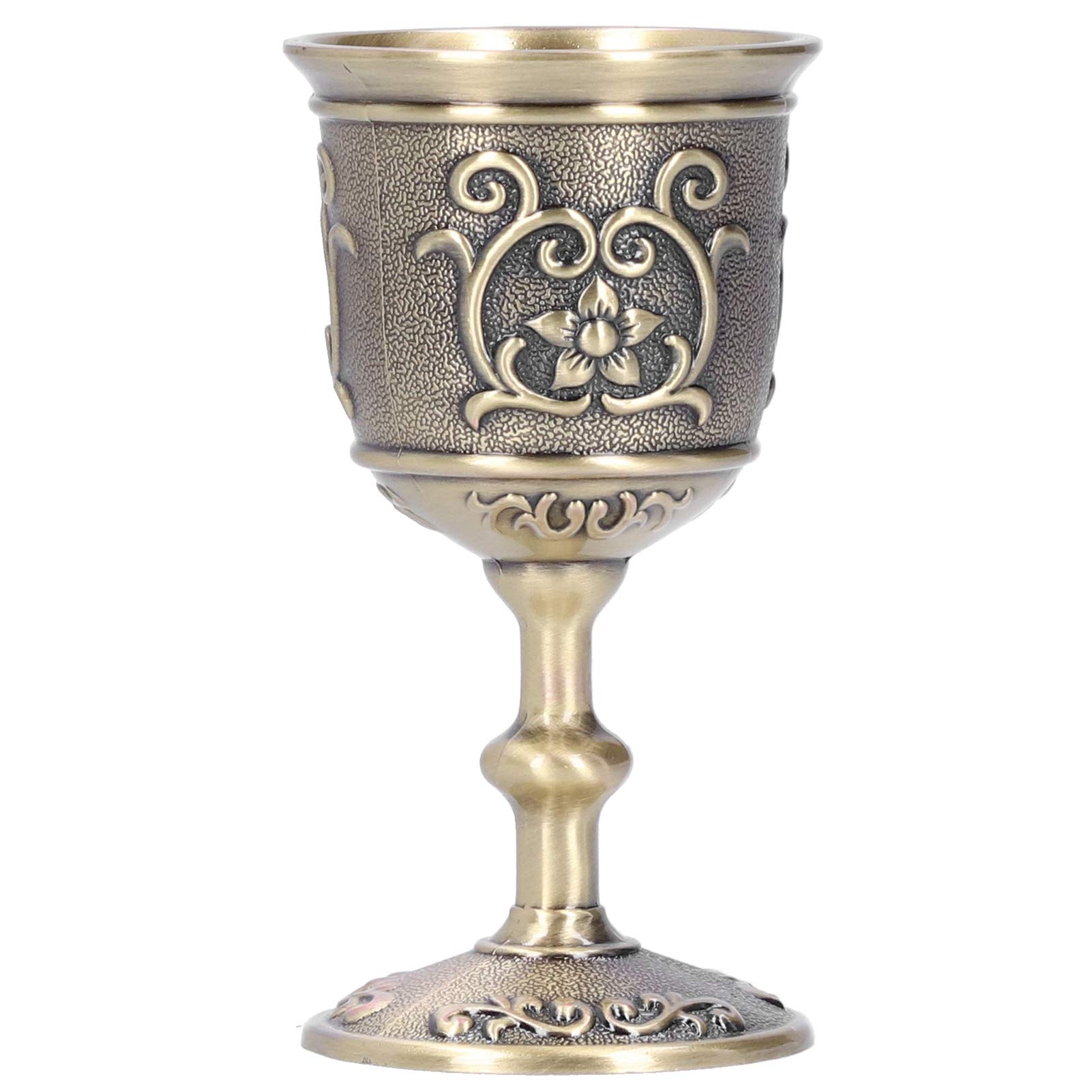 Pokerty9 Chalice Goblet - Exquisite Royal King's Cup for Wine & Whiskey | Decorative Embossed Large Goblet for Milk Drinks & Medieval Themed Parties | Perfect for Weddings, Renaissance Fairs & Home Decor