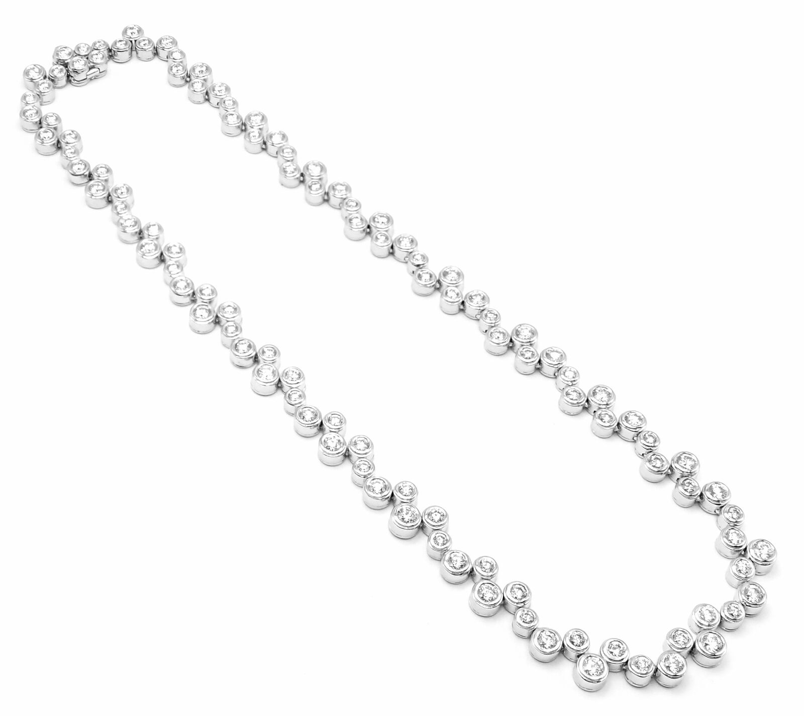 Authentic Tiffany & Co Bubbles Platinum 10 Carat Diamond Necklace - Elegant Jewelry for Weddings, Anniversaries & Special Occasions