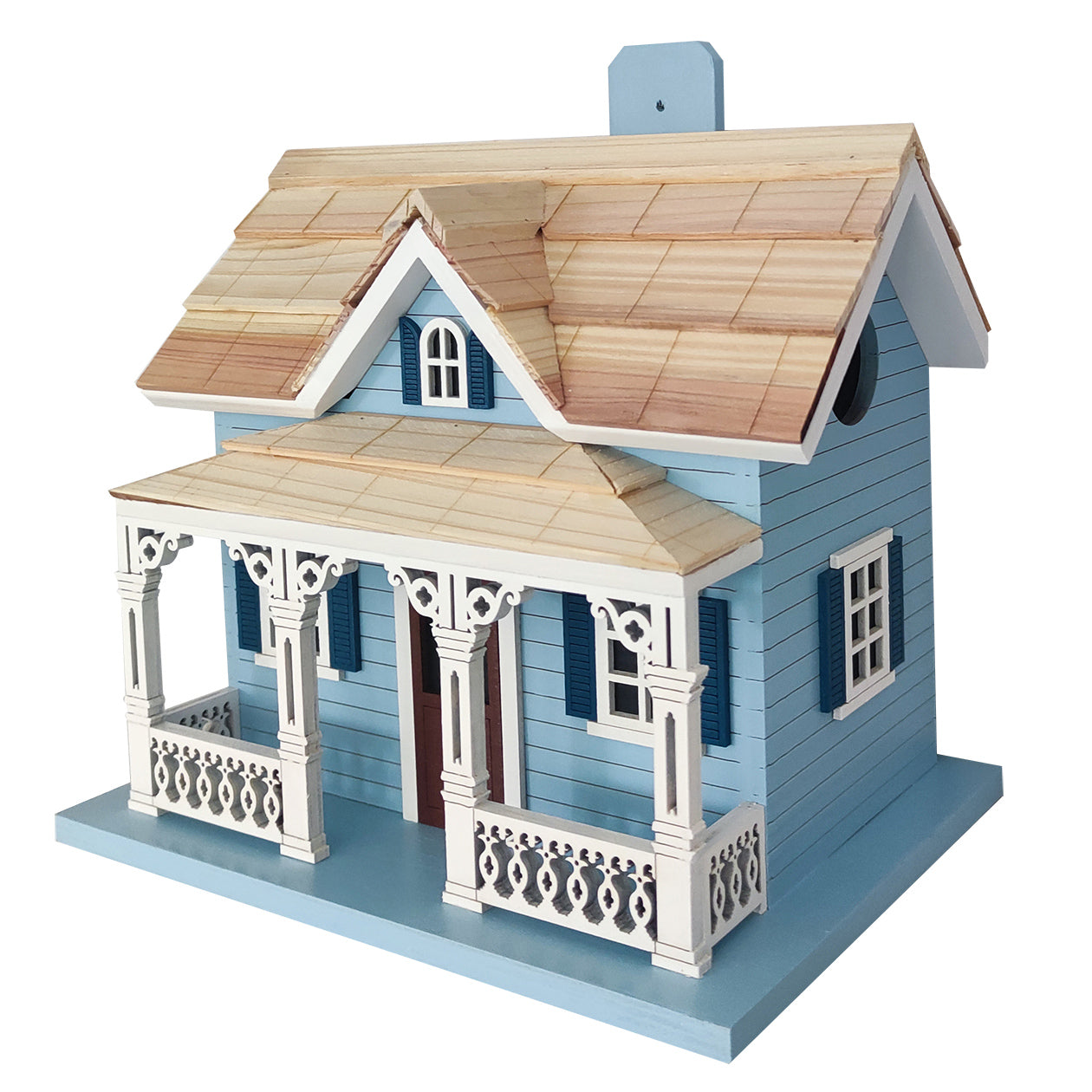 Handmade Sunset Birdhouse Cottage - Rustic Wooden Bird House for Garden, Patio, or Backyard Decor - Perfect for Outdoor Bird Watching & Nature Lovers