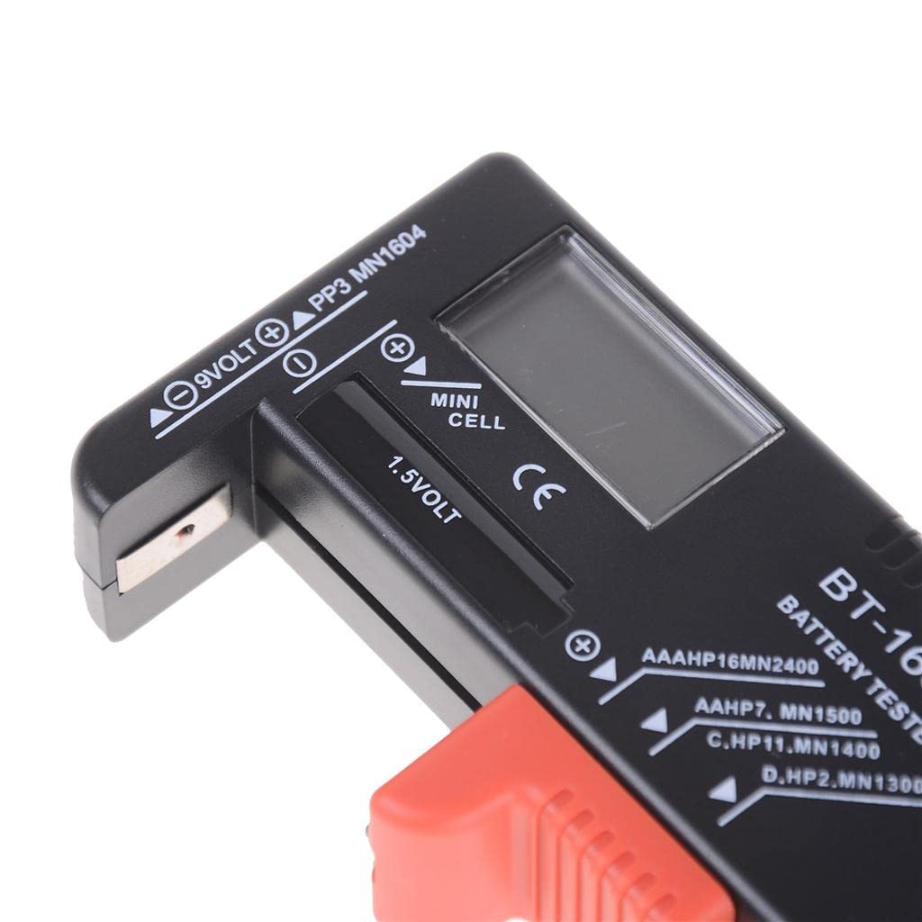 LCD Battery Tester - Accurate AA AAA C D 1.5V 9V Battery Voltage Checker | Digital Battery Voltage Meter for Home, Office & Emergency Kits | Perfect for Toys, Flashlights & Electronics