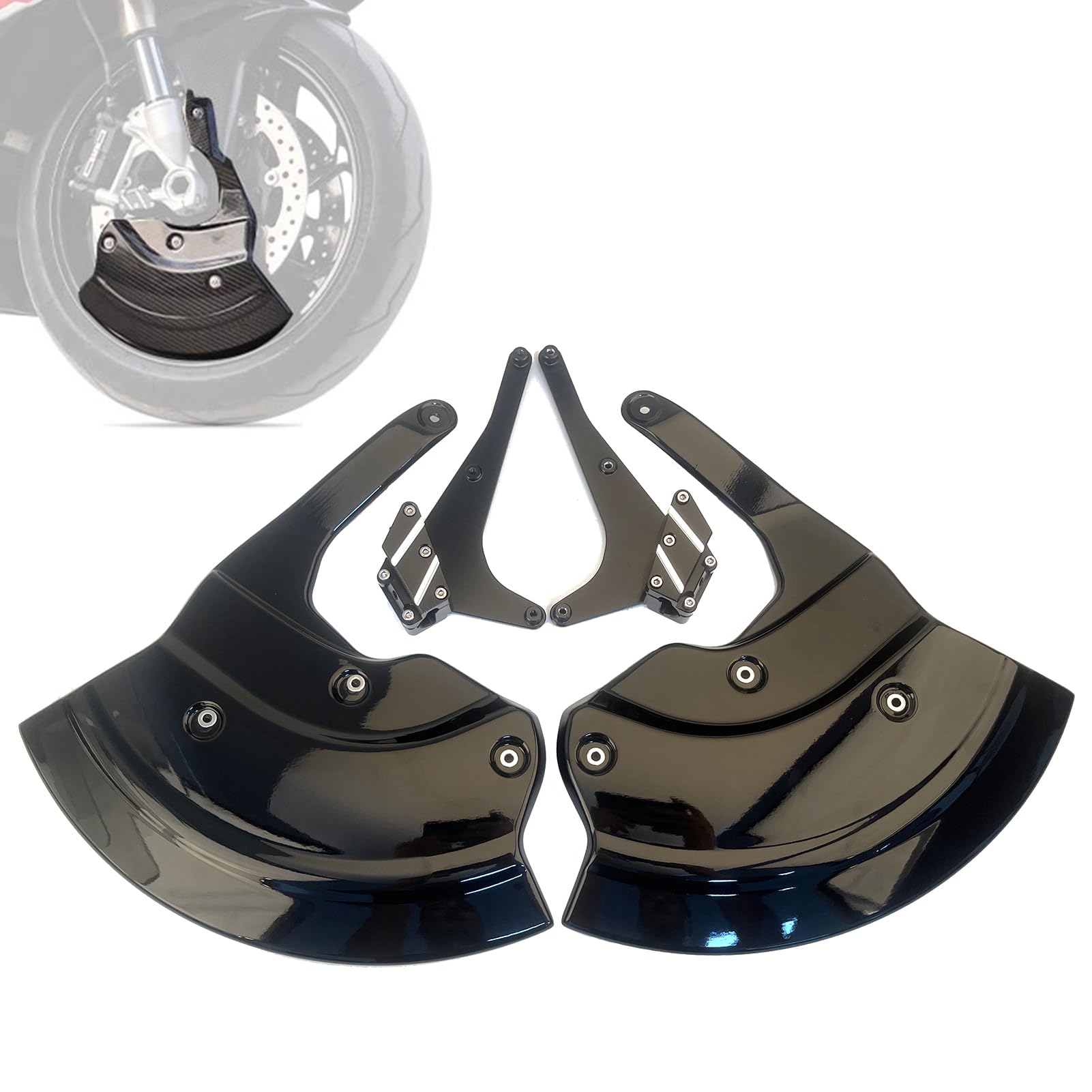 High-Quality Motorcycle Front Brake Caliper Covers for BMW S1000RR S1000R M1000RR M1000R 2019-2024 - Durable Motorbike Front Wheel Radiator Guard (Black) - Perfect for Racing, Street Riding & Bike Protection