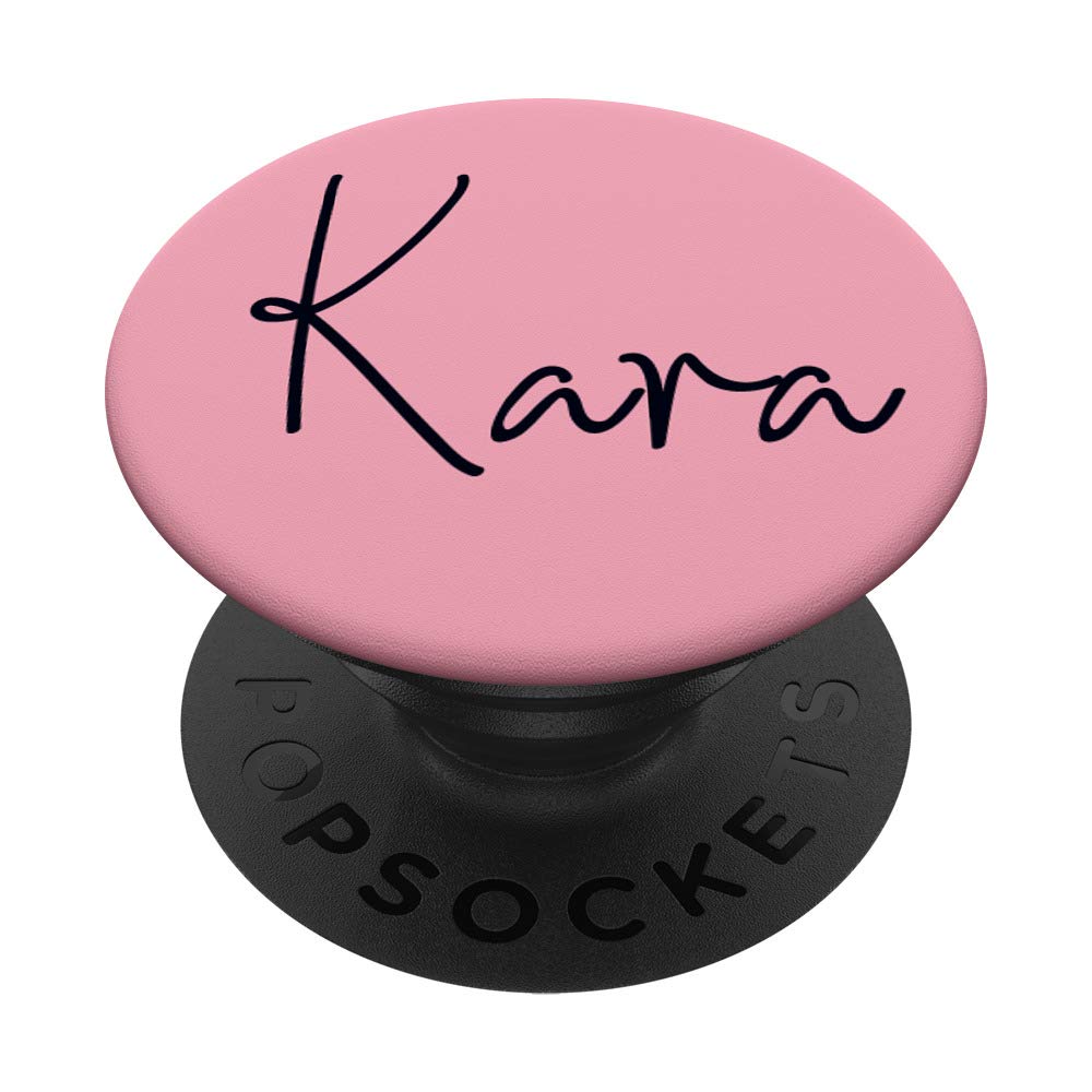 Custom Kara Name PopGrip - Personalized Pink Phone Grip for Girls | Swappable Phone Stand for iPhone, Samsung & Tablets | Perfect Gift for Birthdays, Christmas & Everyday Use