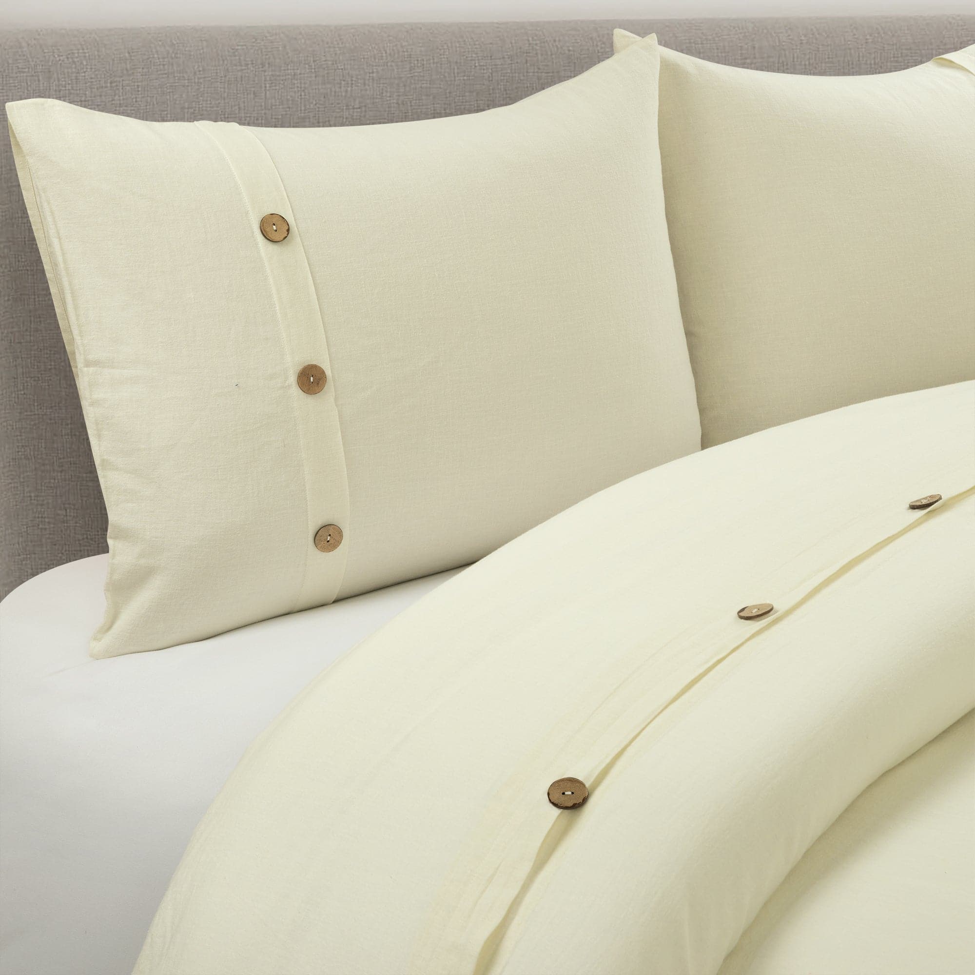 Premium Belgian Flax Linen & Cotton Blend Duvet Cover Set - 3 Piece Luxury Bedding Set for Queen/King Size Beds - Breathable & Soft for All-Season Comfort - Perfect for Master Bedroom, Guest Room & Airbnb Stays