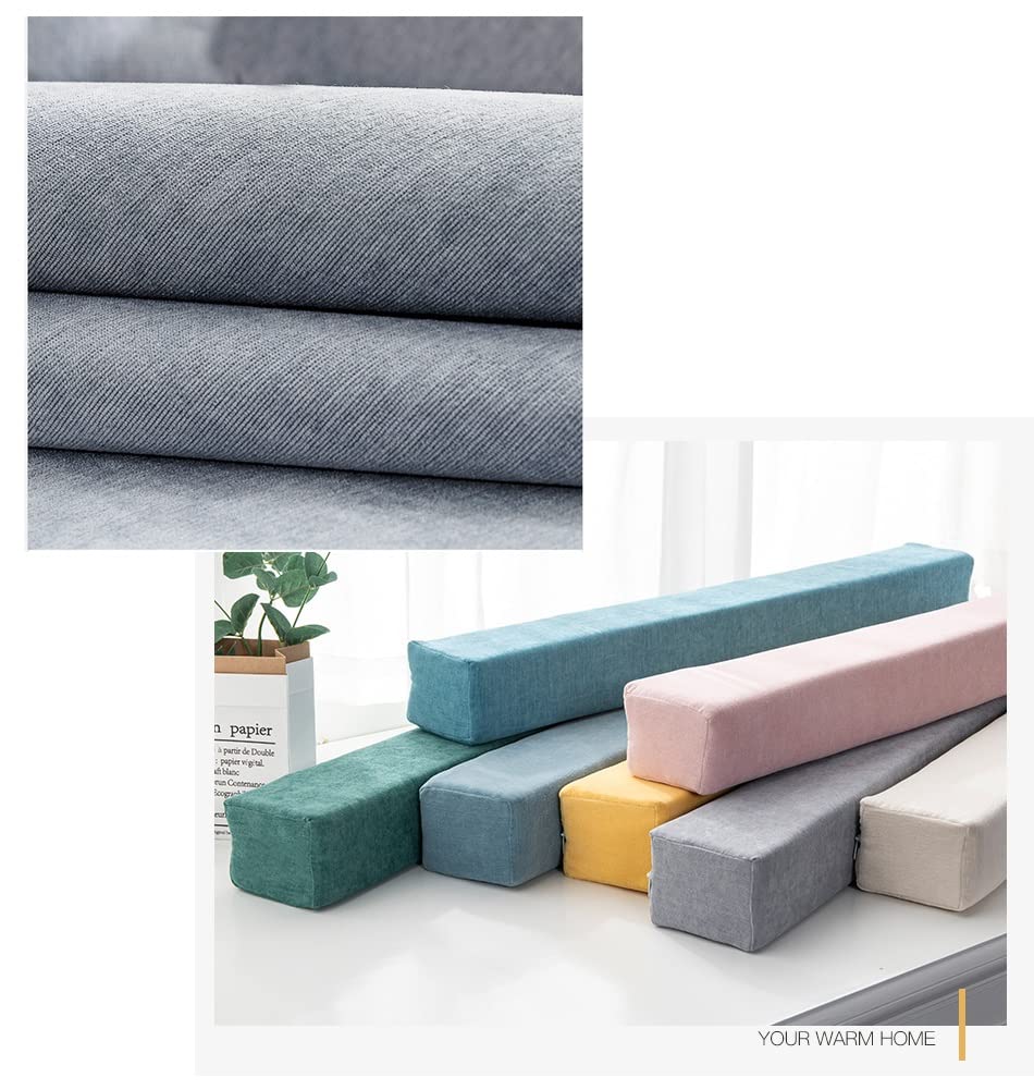Long Bed Sofa Gap Filler - 20X8X100cm Beige Cushion for Bedside Protection & Support | Perfect for Filling Gaps Between Bed, Sofa, Headboard & Armrest | Ideal for Home, Dorm & Hotel Use