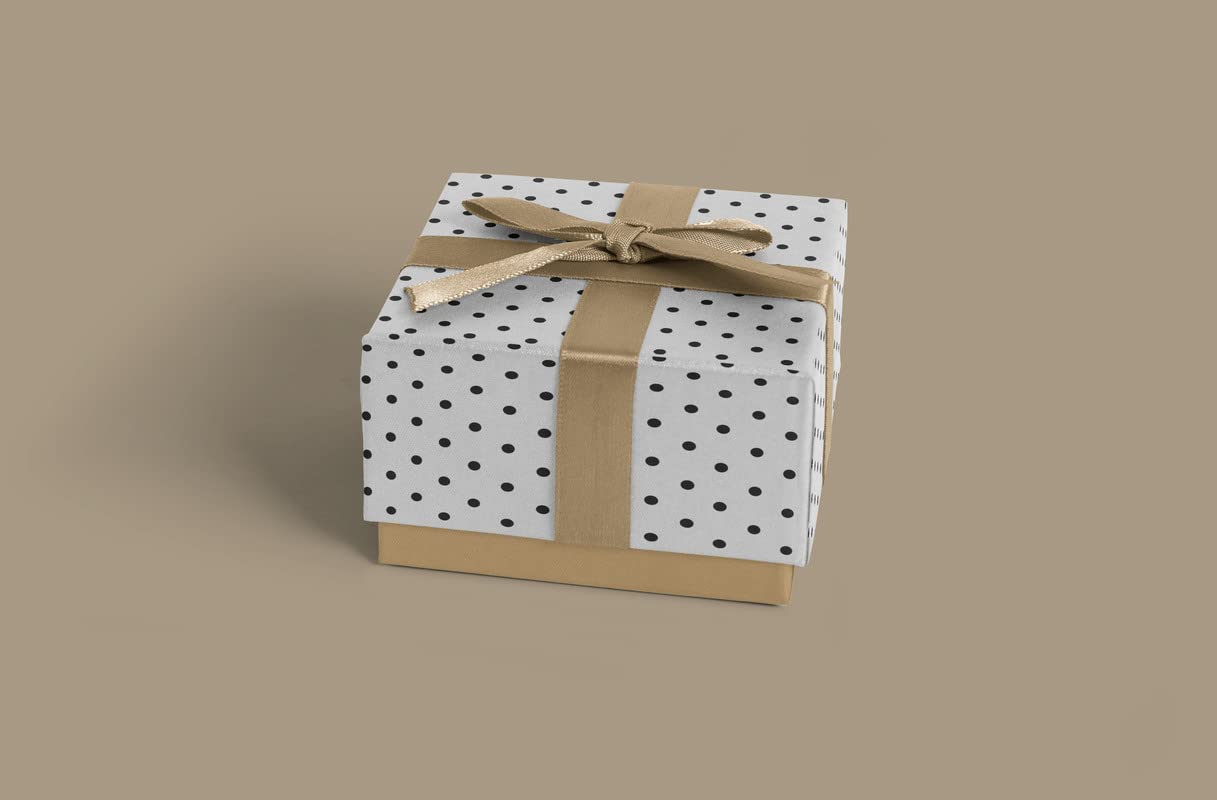 Premium Dovetail Black Polka Dot Gift Wrapping Paper - 6 Sheets Pack for Birthday, Christmas & Party Presents