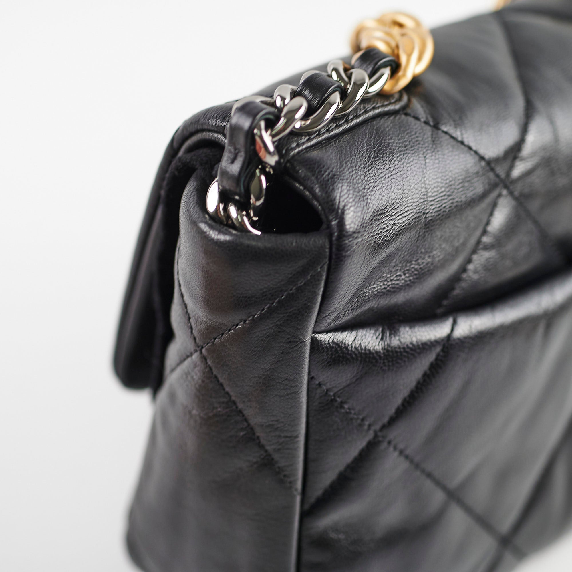 Chanel Small 19 Black Leather Shoulder Bag 29 Series - Luxury Designer Handbag for Women, Perfect for Work, Evening & Special Occasions