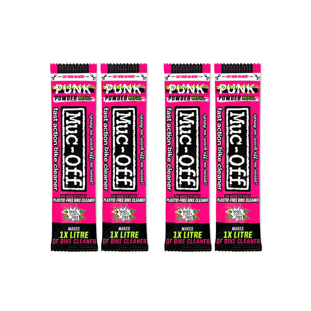 Muc Off Punk Powder 4-Pack (4 x 30g) - Premium Bike Chain Lube for Mountain & Road Bikes - Ideal for Off-Road Cycling & Commuting