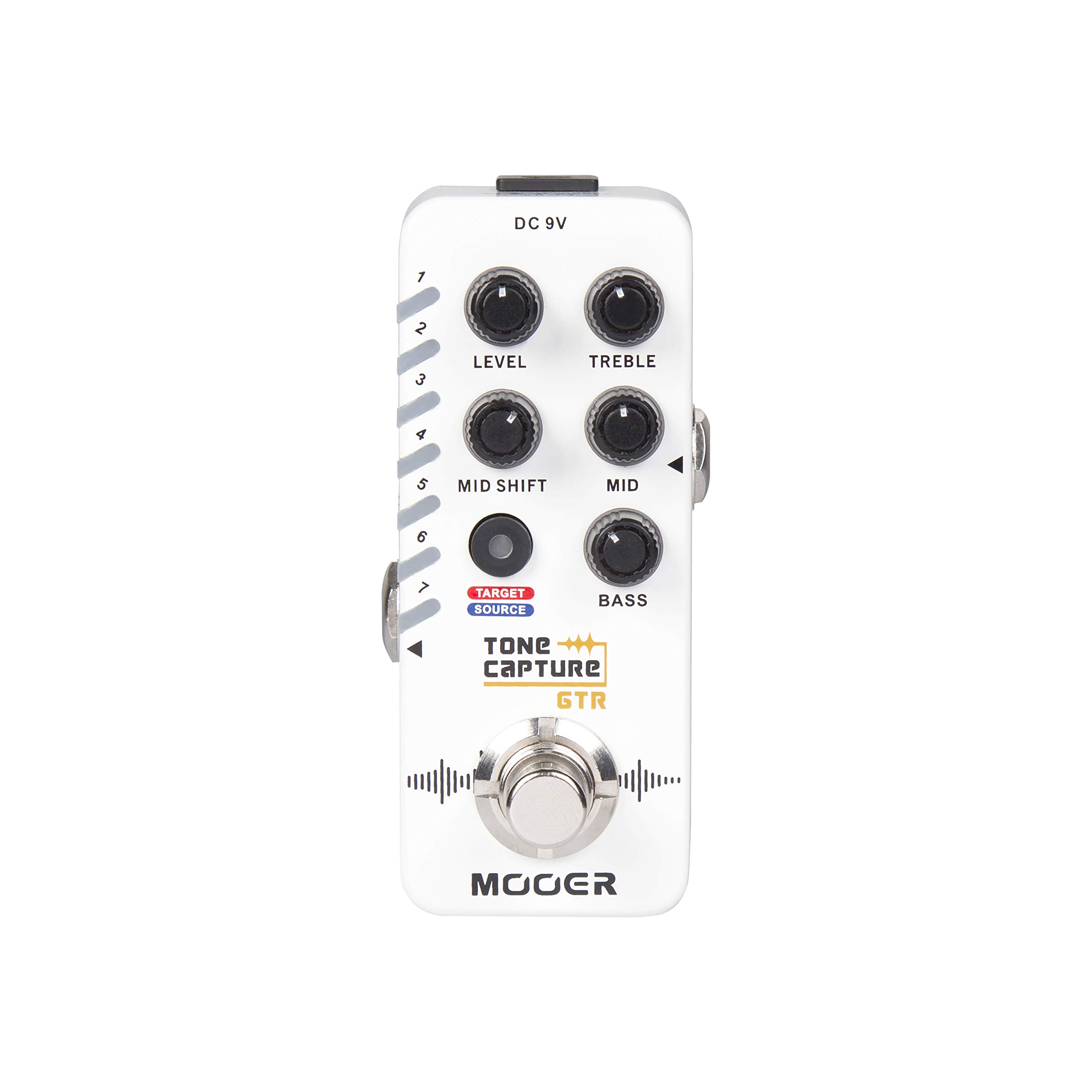 MOOER Tone Capture GTR Guitar Pedal - EQ Adjustment, 7 Preset Slots, True Bypass/Buffer Bypass for Perfect Tone Matching | Ideal for Live Performances & Studio Recording