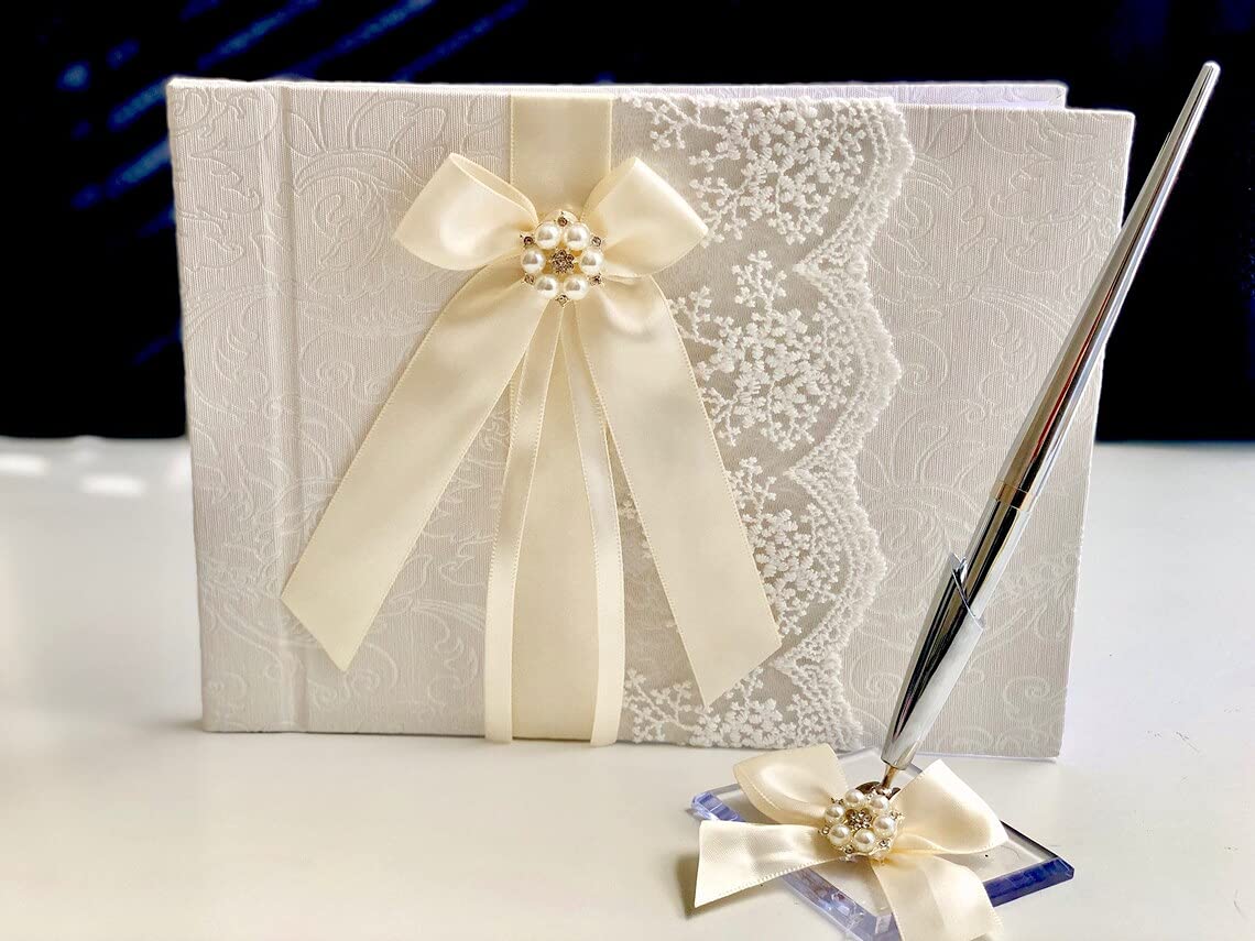 Elegant Ivory Flower Girl Basket with Pearl Handle - Perfect for Weddings, Proposals & Special Events - Durable Card Box Gift for Flower Girls (Off-White)