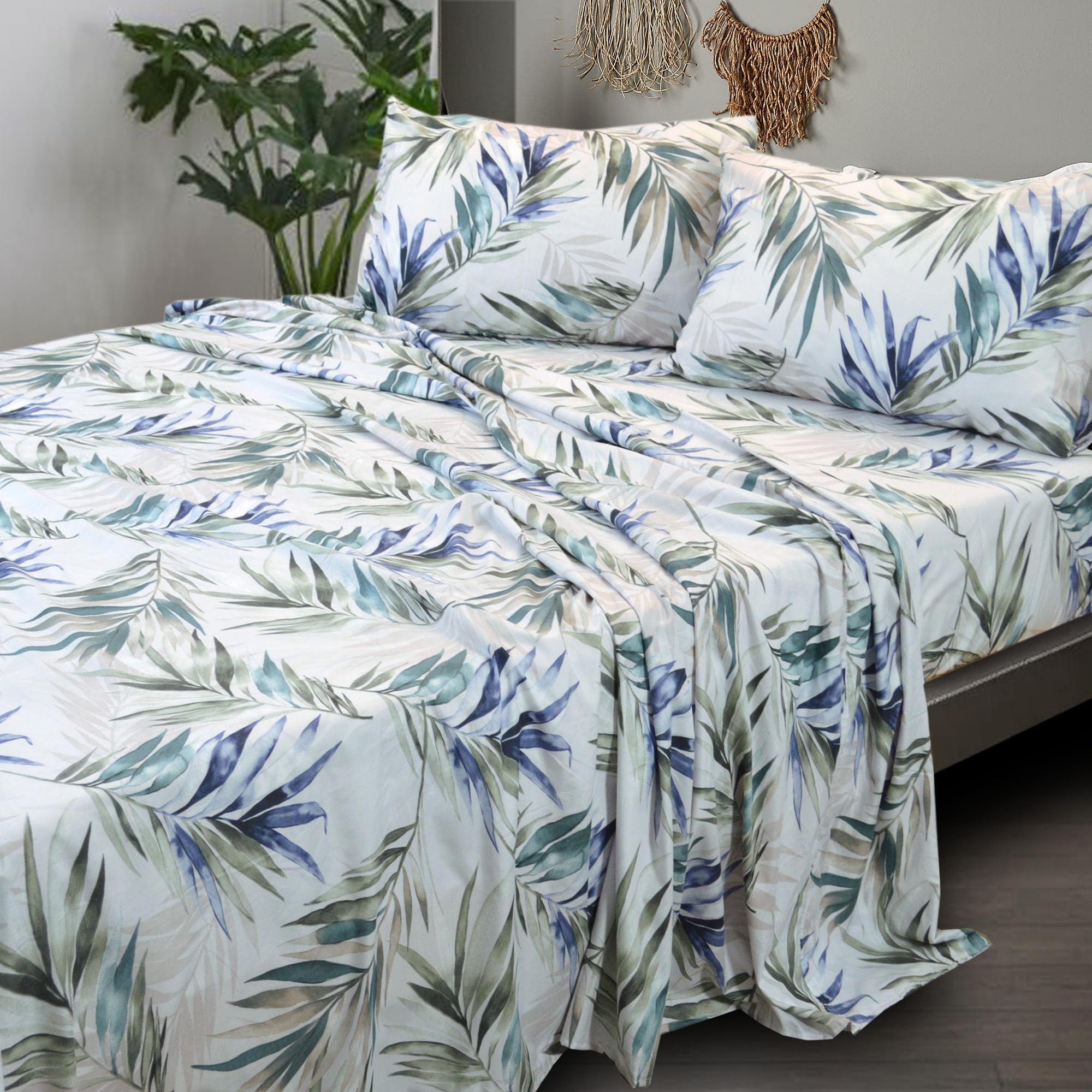 Essina King Sheet Set – 4-Piece Soft Microfiber Bed Sheets for King Size Bed with 16-Inch Deep Pocket Fitted Sheet, Flat Sheet & 2 Pillowcases – Breathable & Hypoallergenic – Perfect for Home, Hotel, or Guest Room Comfort