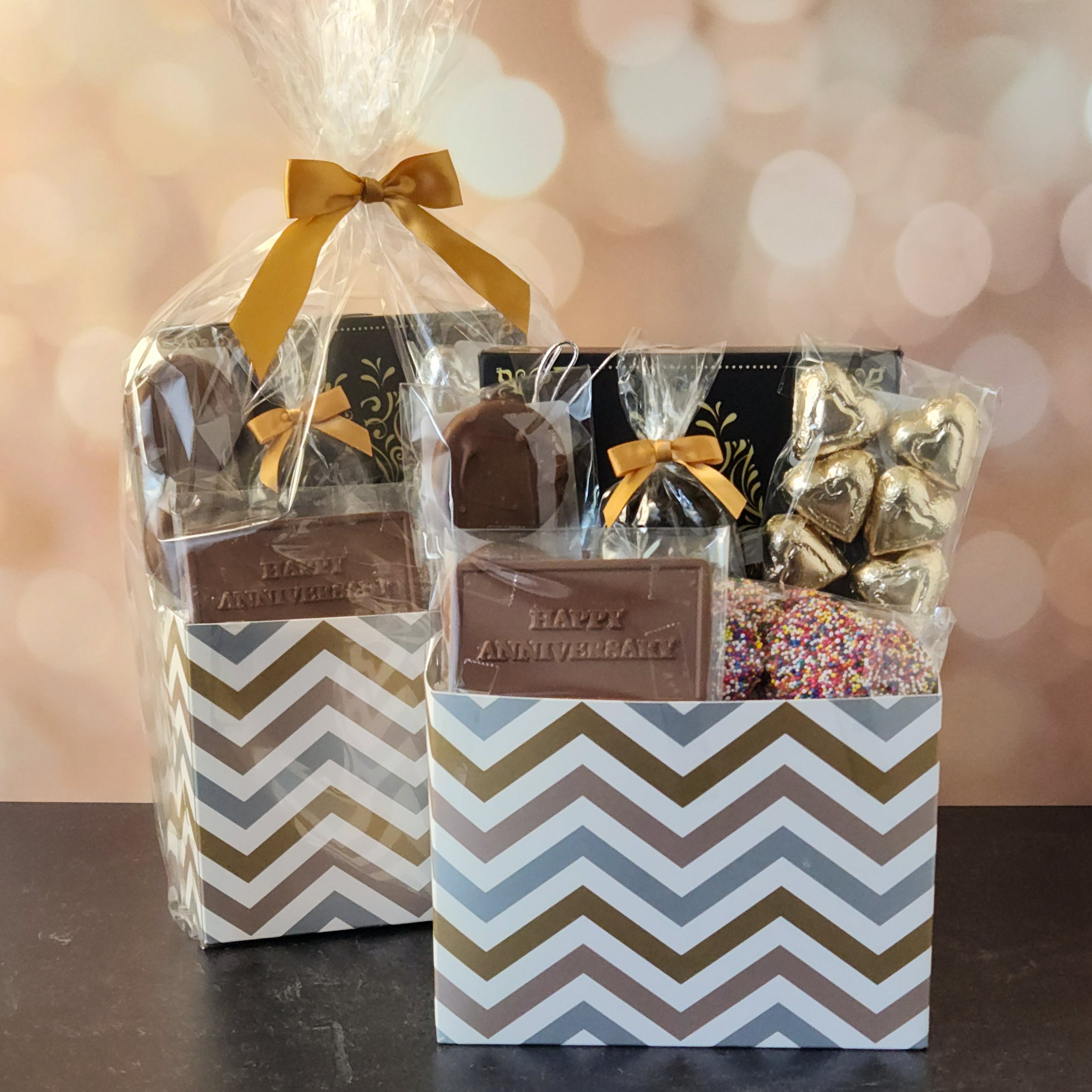 Romantic Happy Anniversary Gift Basket for Couples - Perfect for Anniversaries, Valentine's Day & Special Occasions