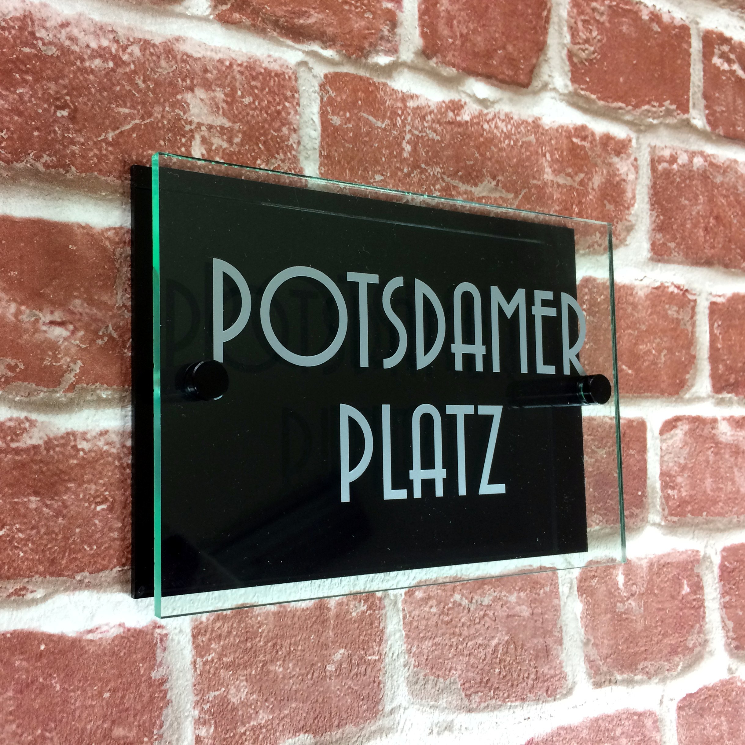 Custom Acrylic House Sign Plaque with House Number & Street Name - Modern Glass Effect Door Plaque for Home Address Display | Perfect for Front Door, Mailbox, or Garden Gate Decoration