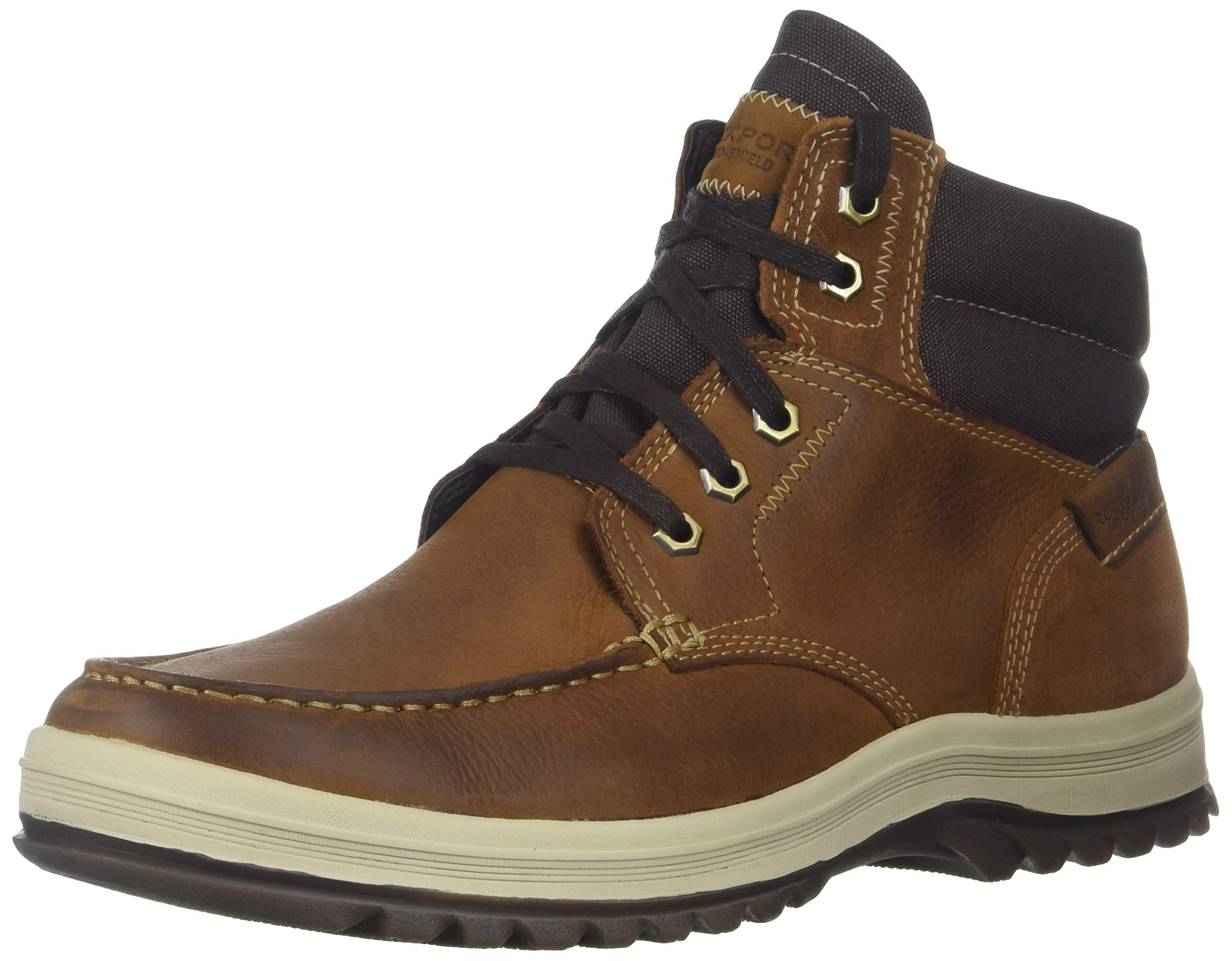 Rockport Men's World Explorer Moc Toe Slip-Resistant Casual Shoes - Comfortable Walking & Light Hiking for Outdoor Adventures