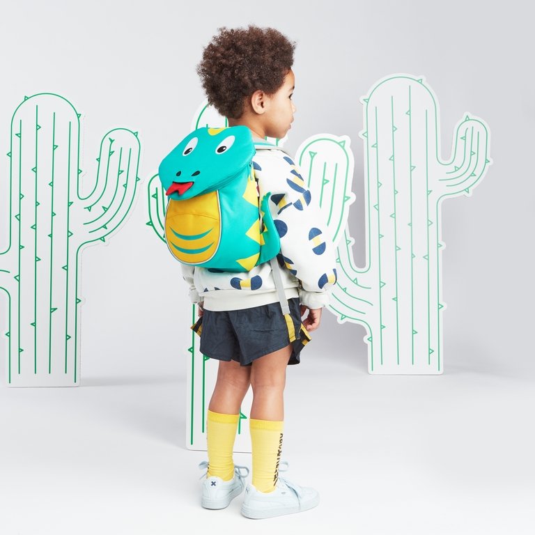 Affenzahn Small Samuel Snake - Cute & Durable Kids Backpack for School, Travel & Daycare | Lightweight & Ergonomic Design for Toddlers & Preschoolers