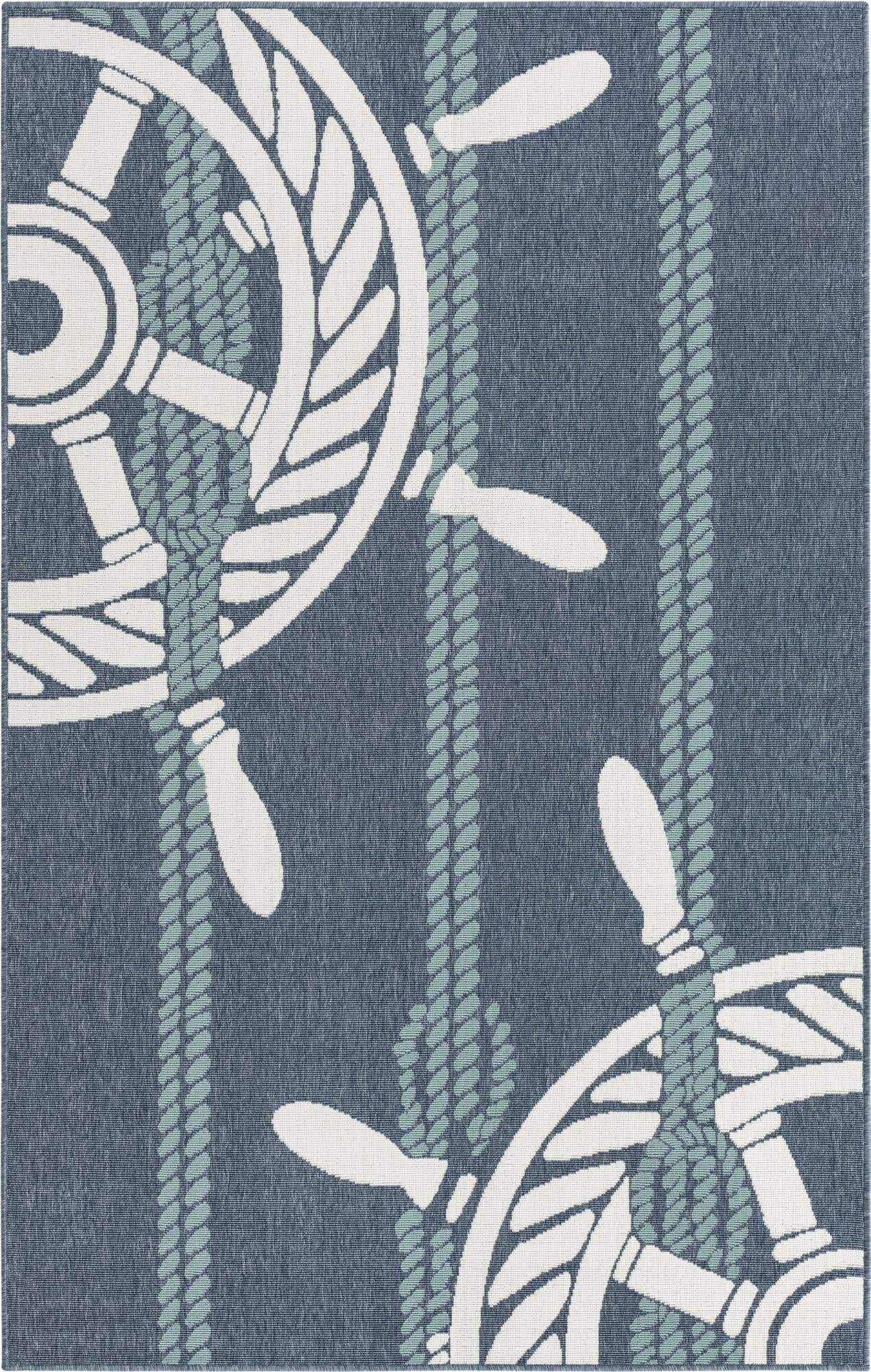 Unique Loom Helm Coastal Collection Outdoor Area Rug - 5'3