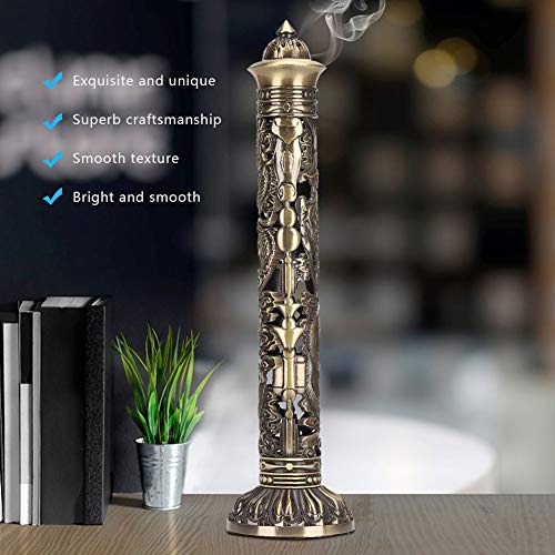 Bronze Dragon Phoenix Incense Stick Holder - Vertical Incense Stand with Ash Catcher for Home Decor, Meditation & Yoga, Feng Shui, Birthday Gift