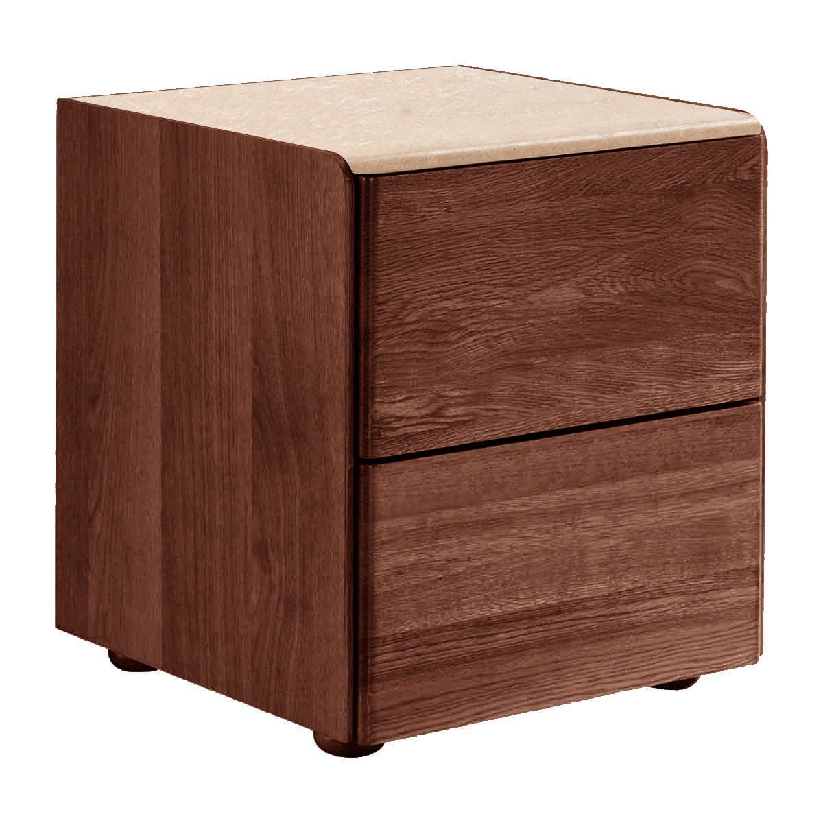 Delta Travertine Bedside Table - Natural Stone Nightstand with Drawer, Modern Bedroom Furniture for Home Decor & Storage - Perfect for Bedrooms, Guest Rooms, and Apartments
