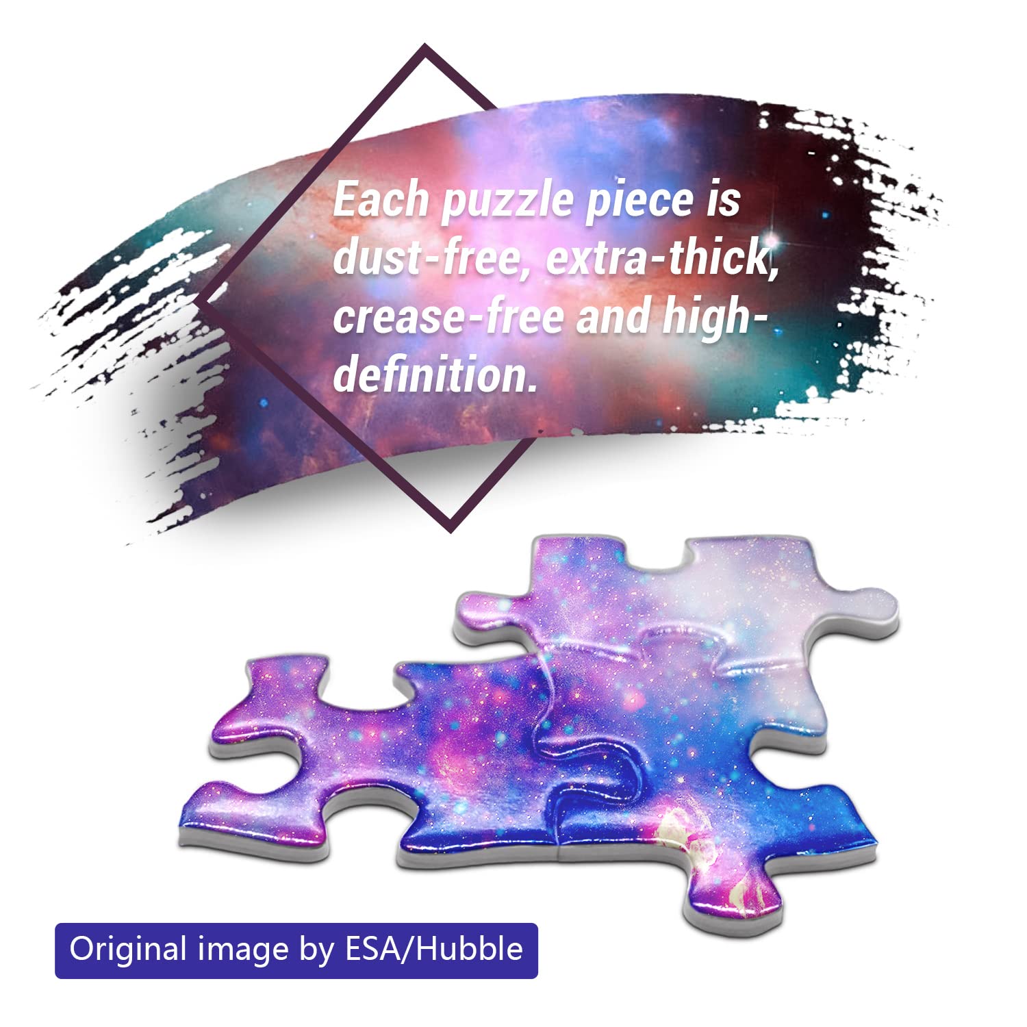 1000 Piece Space Puzzle for Adults - Galaxy Solar System Jigsaw with Hubble Galactic Center, Planets & Nebula - Challenging Astronomy Puzzle for Home Decor, Gifts & Relaxation