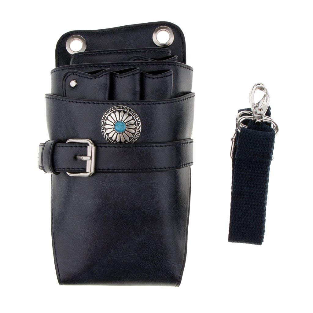 Professional Salon Hairdresser Tool Bag - Stylist Belt Bag with Scissor Holder for Barbers & Hair Stylists (Dark Blue) | Perfect for Mobile Hair Services & Salon Professionals